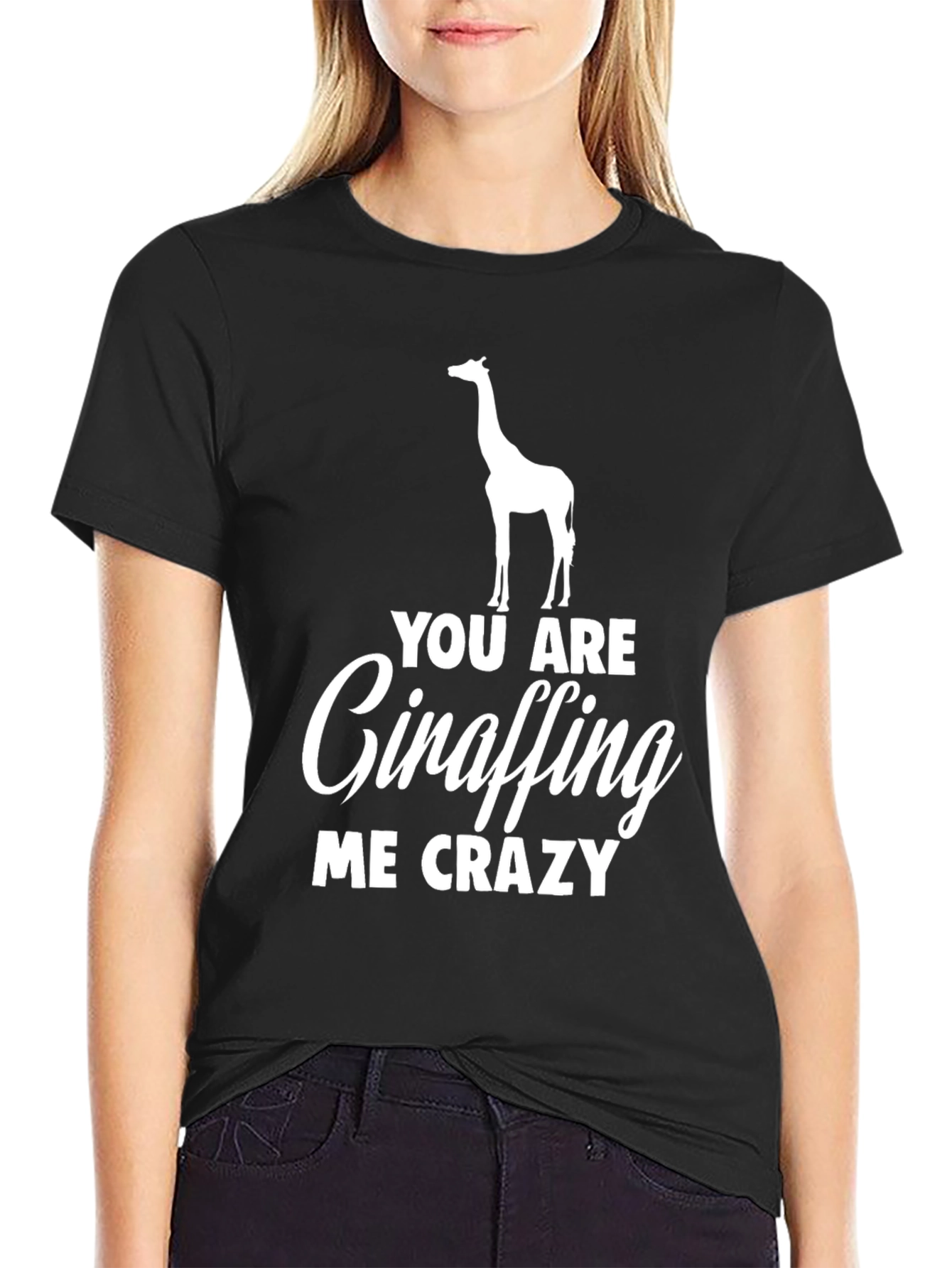 Giraffe Crazy Humor T-Shirt