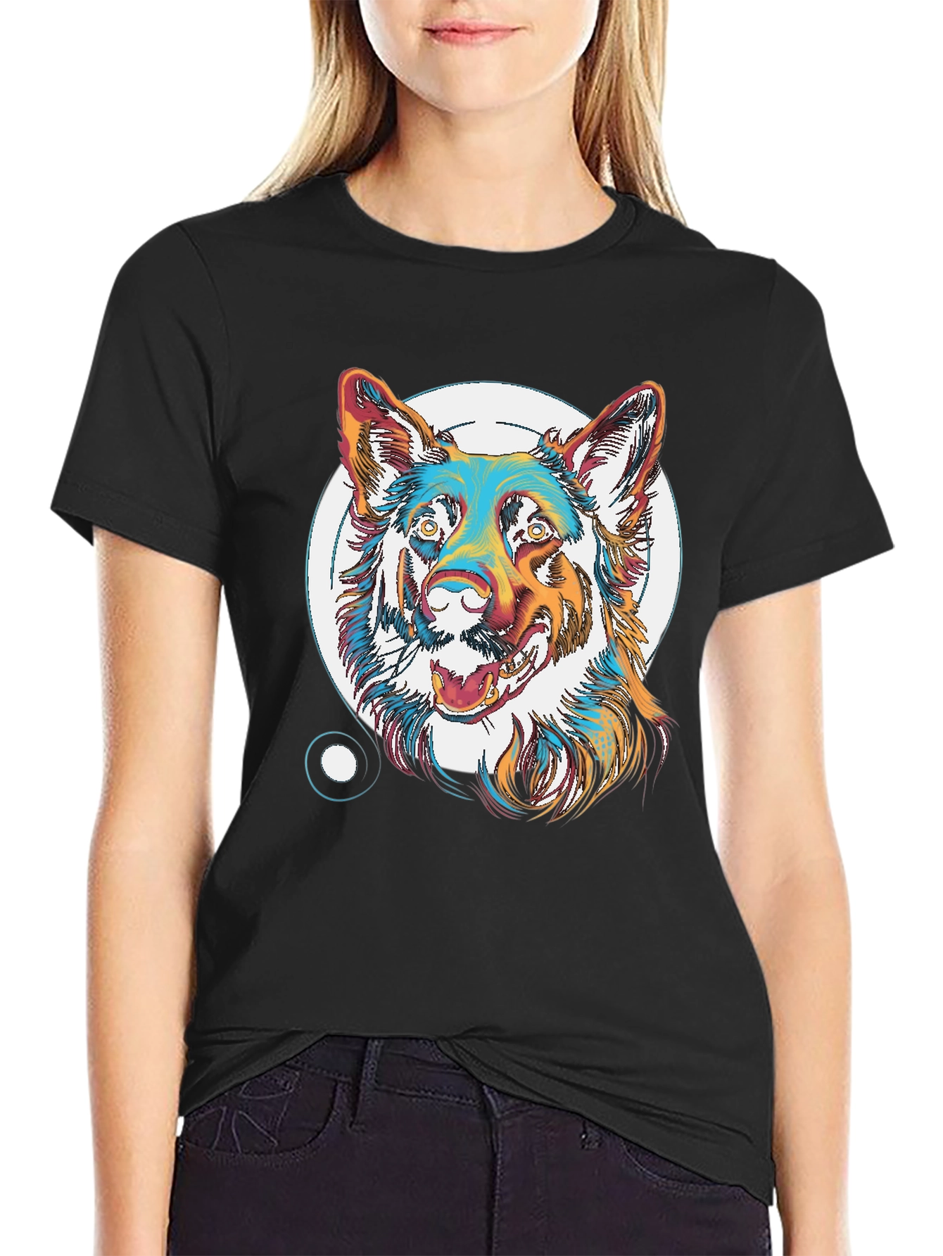Cool Dog Graphic T-Shirt - Unisex Black Tee