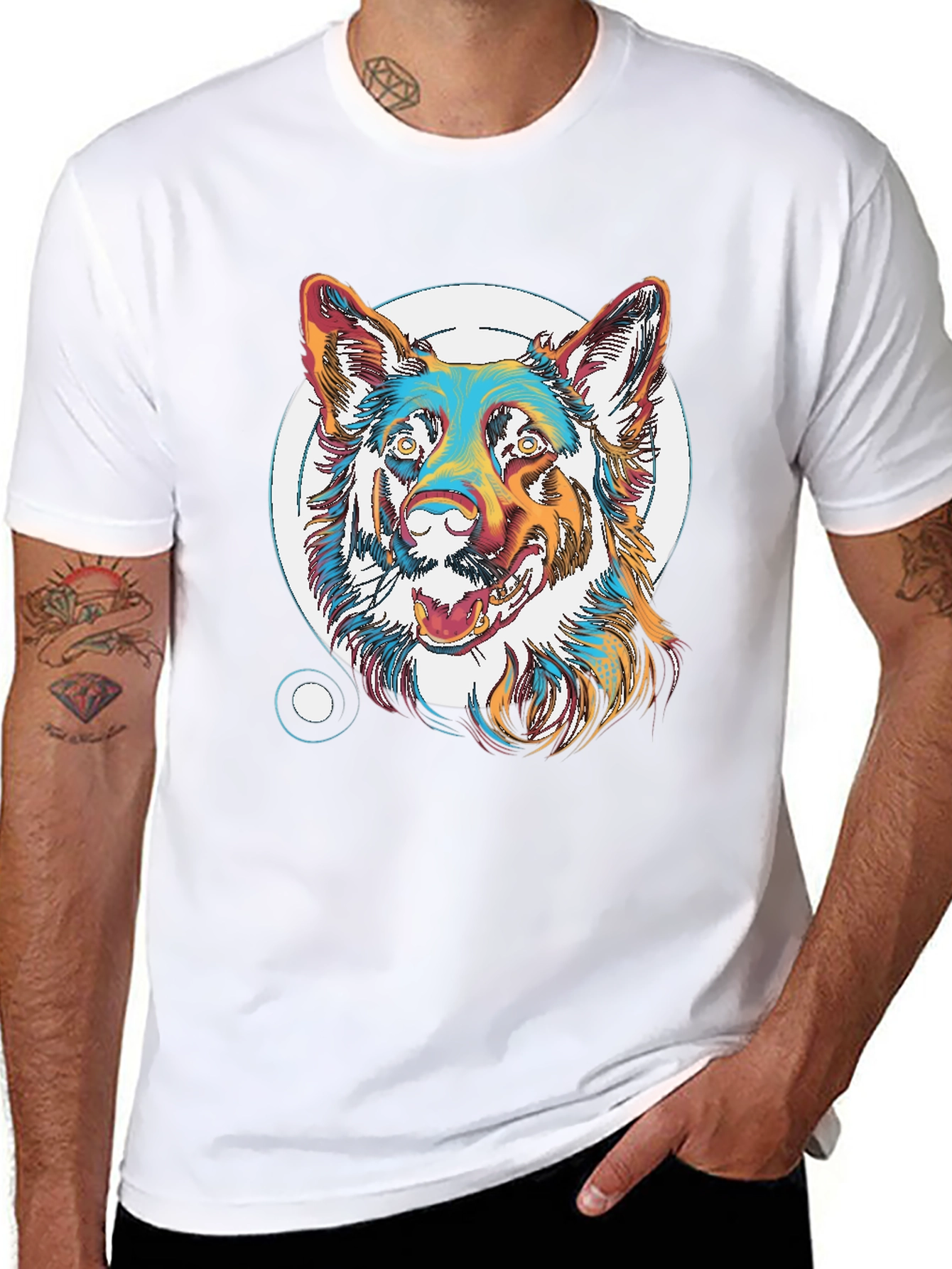 Cool Dog Graphic T-Shirt - Unisex Black Tee