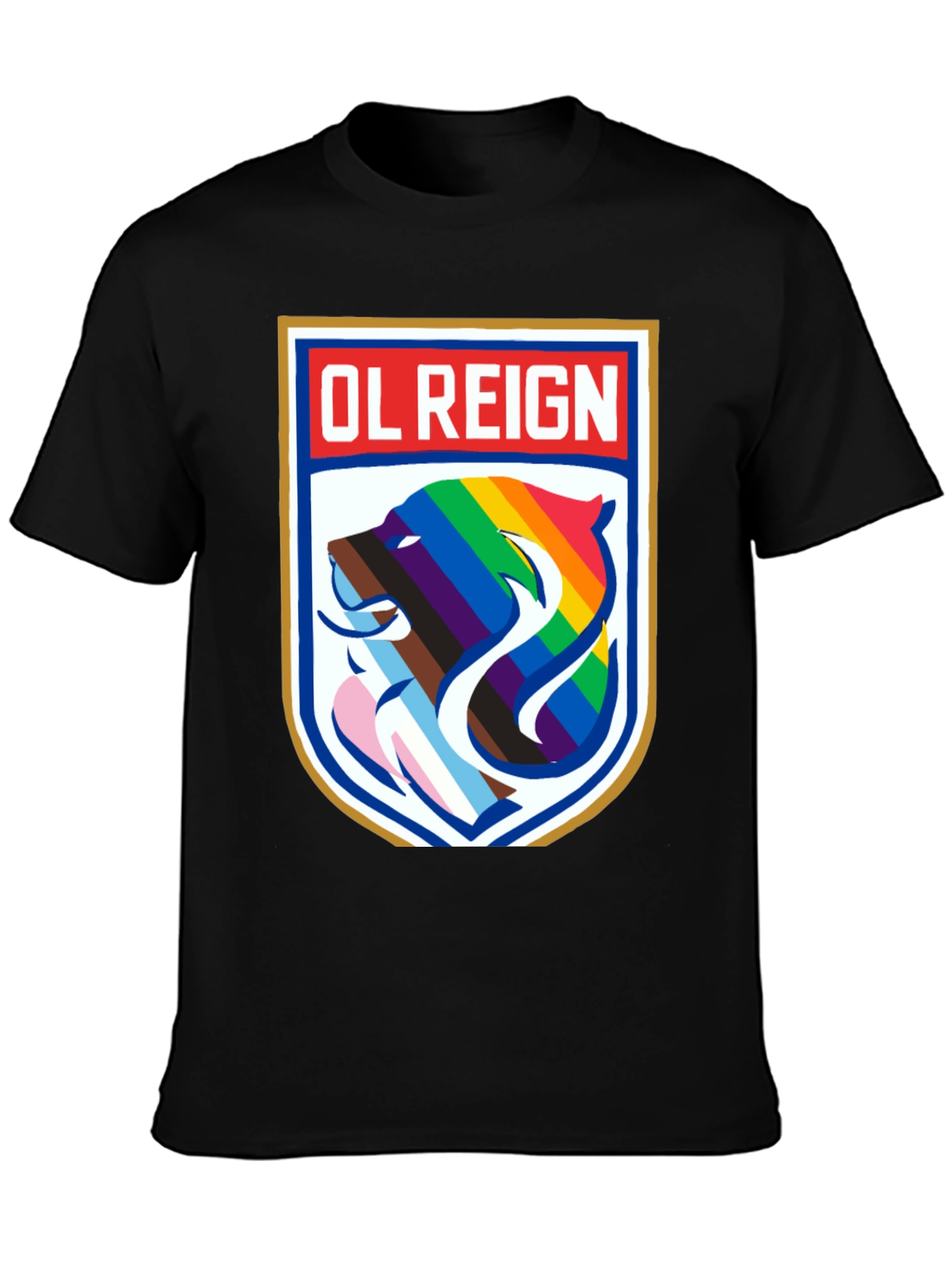 OL Reign Pride T-Shirt - LGBTQ+ Bear Graphic