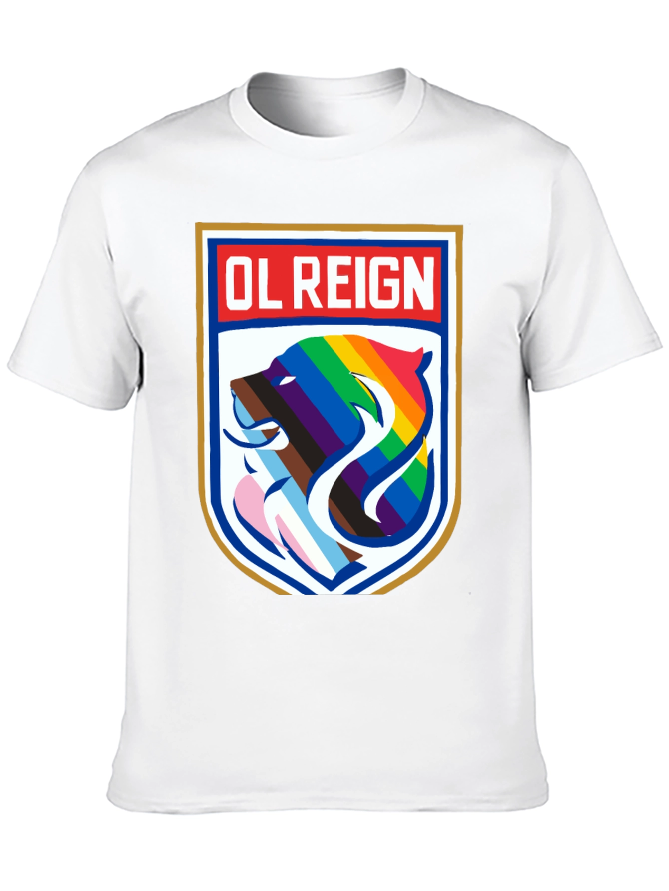 OL Reign Pride T-Shirt - LGBTQ+ Bear Graphic