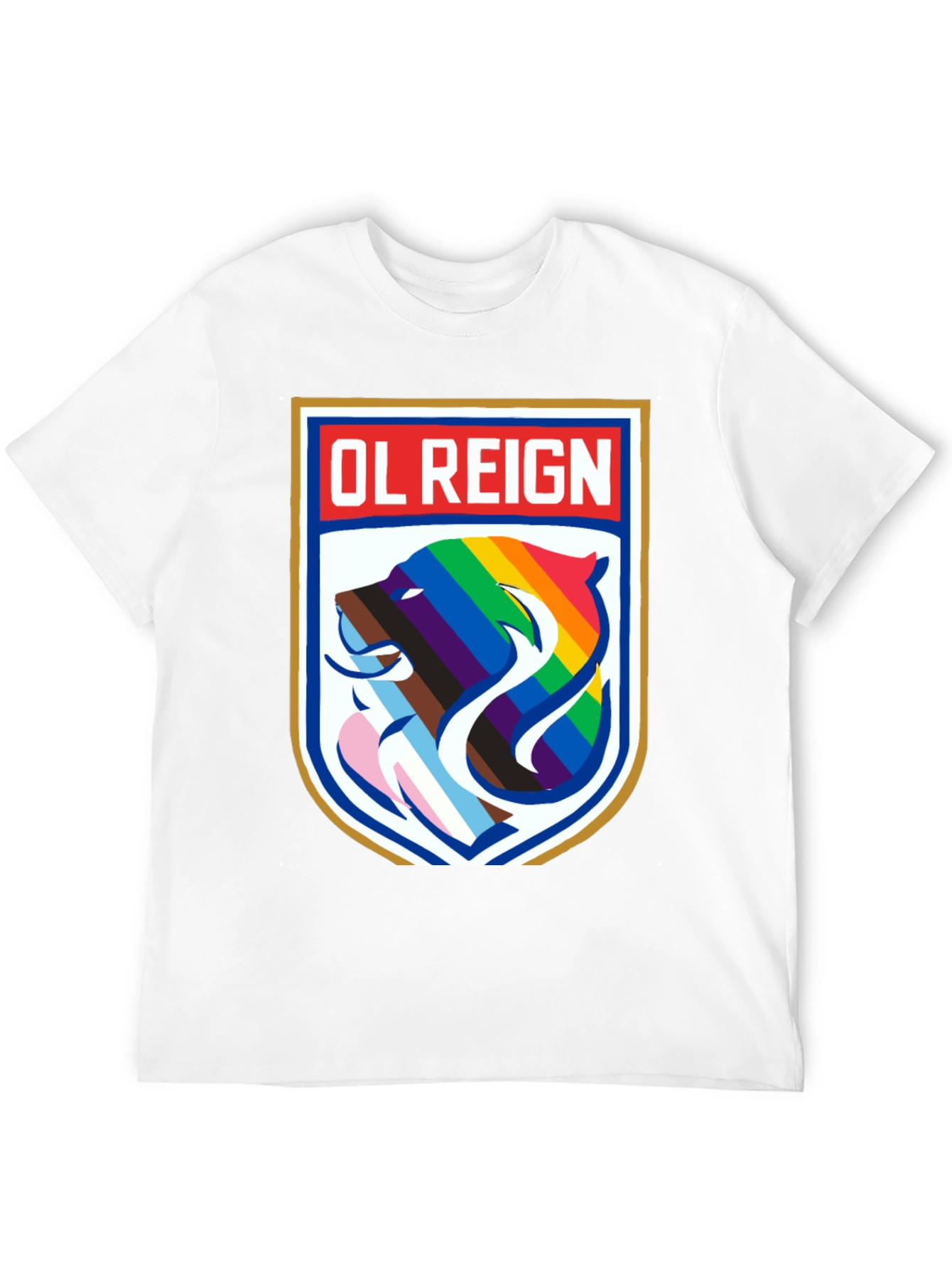 OL Reign Pride T-Shirt - LGBTQ+ Bear Graphic