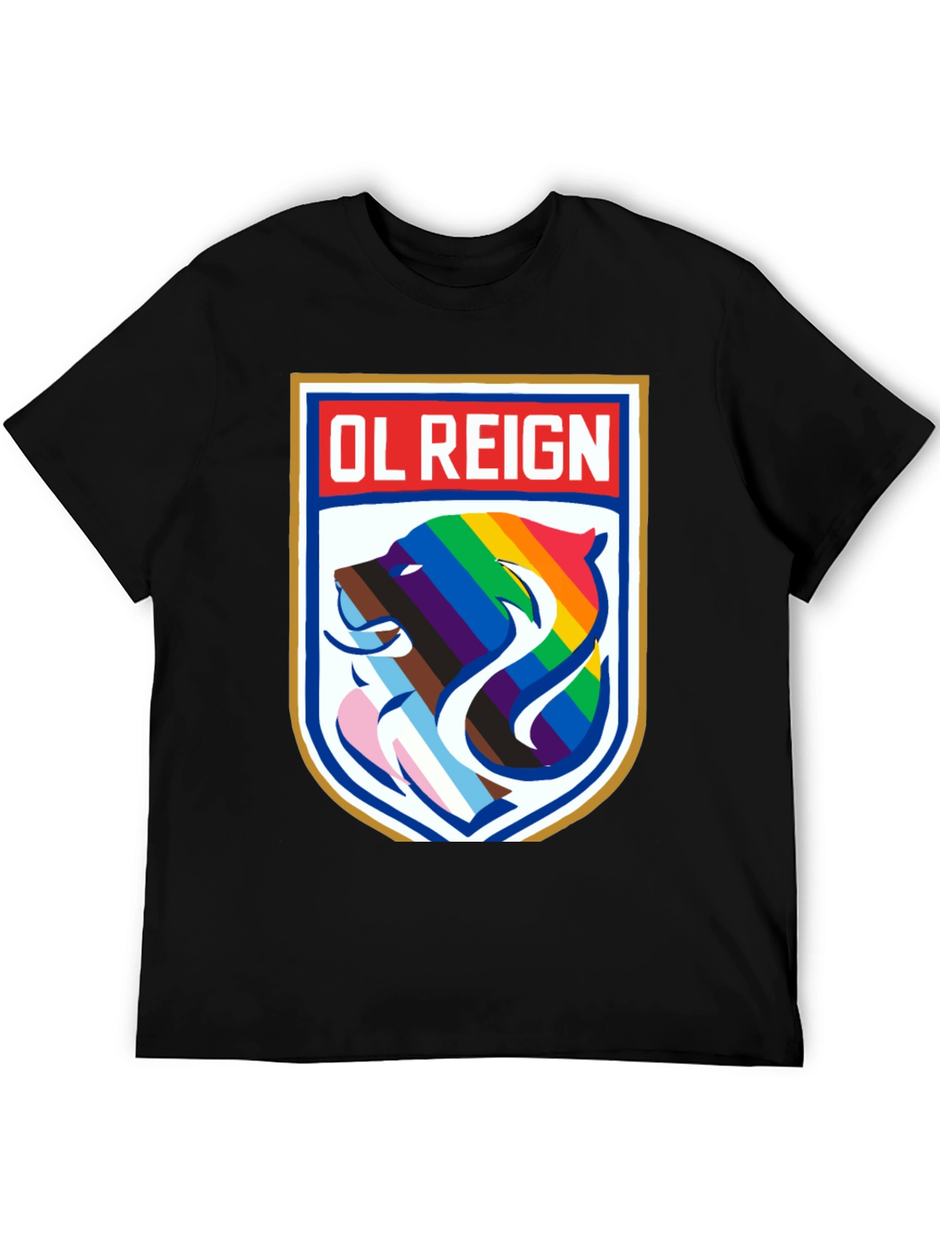 OL Reign Pride T-Shirt - LGBTQ+ Bear Graphic