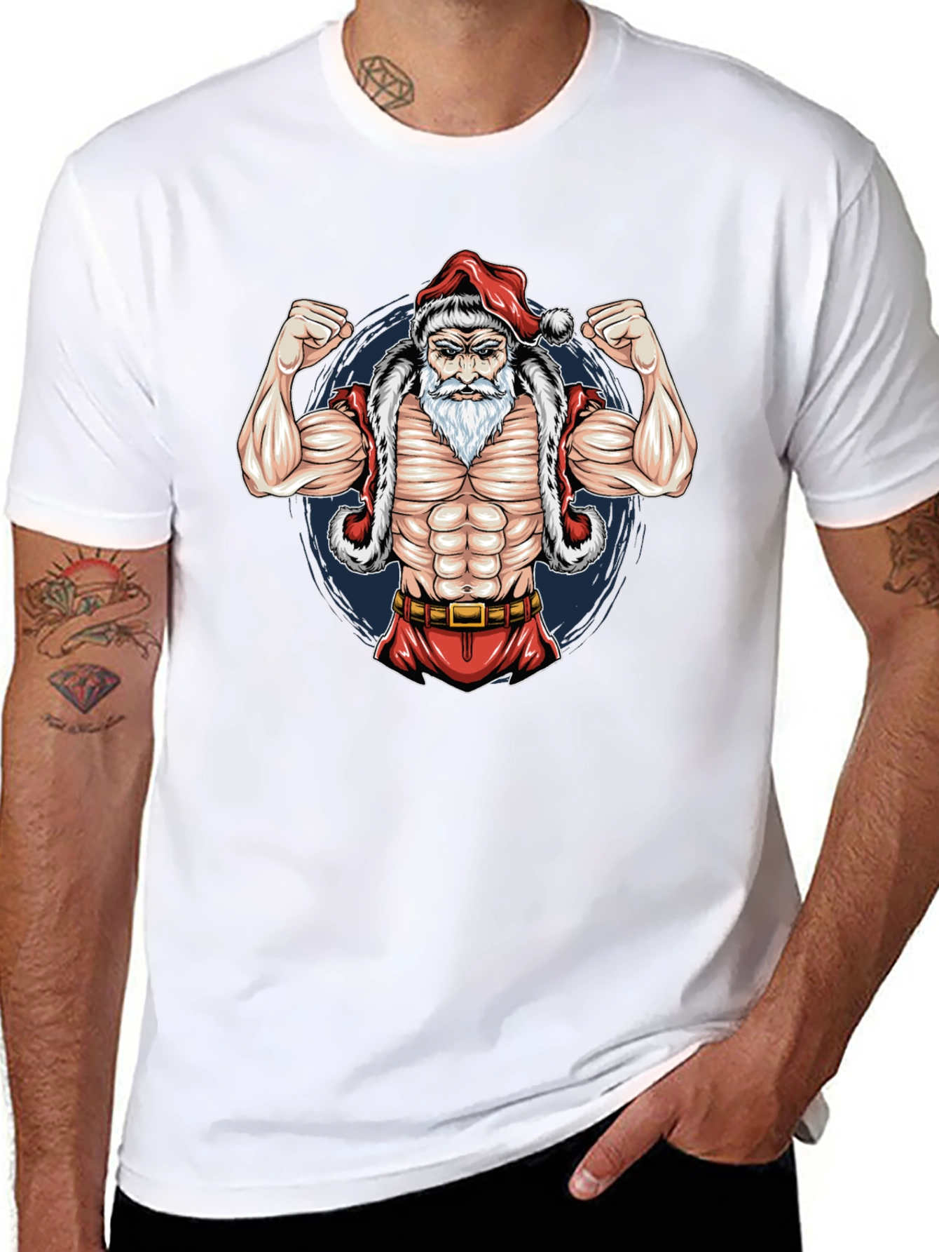 Muscle Santa Graphic Tee