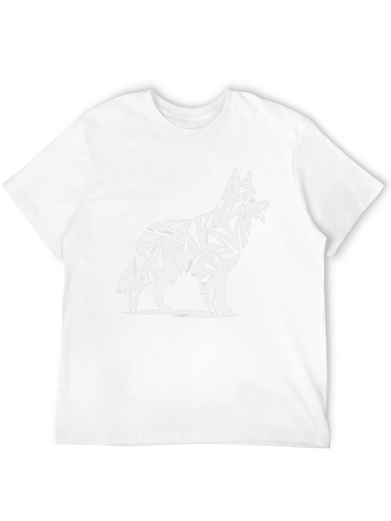 Geometric Dog Graphic Tee - Modern Style