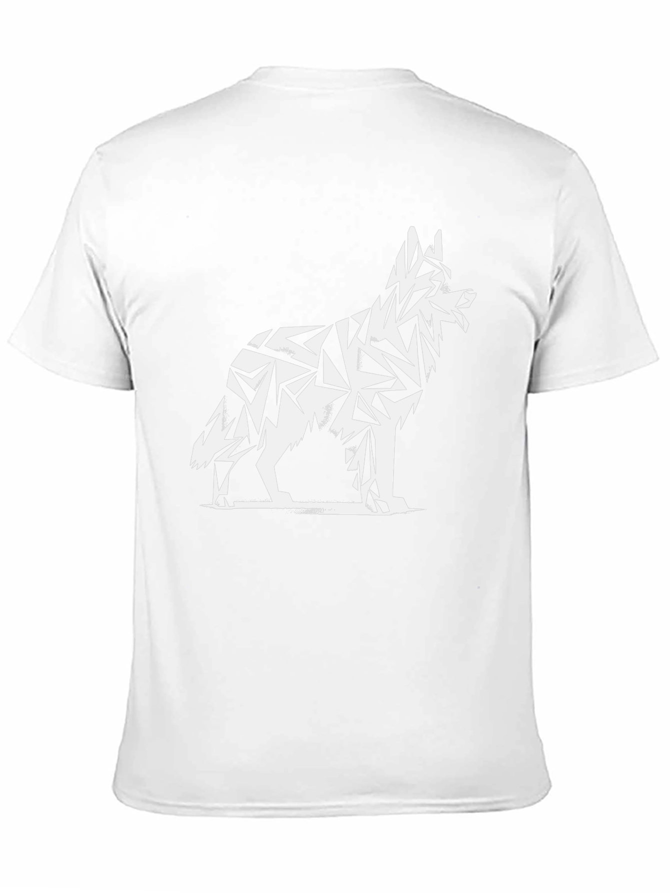 Geometric Dog Graphic Tee - Modern Style