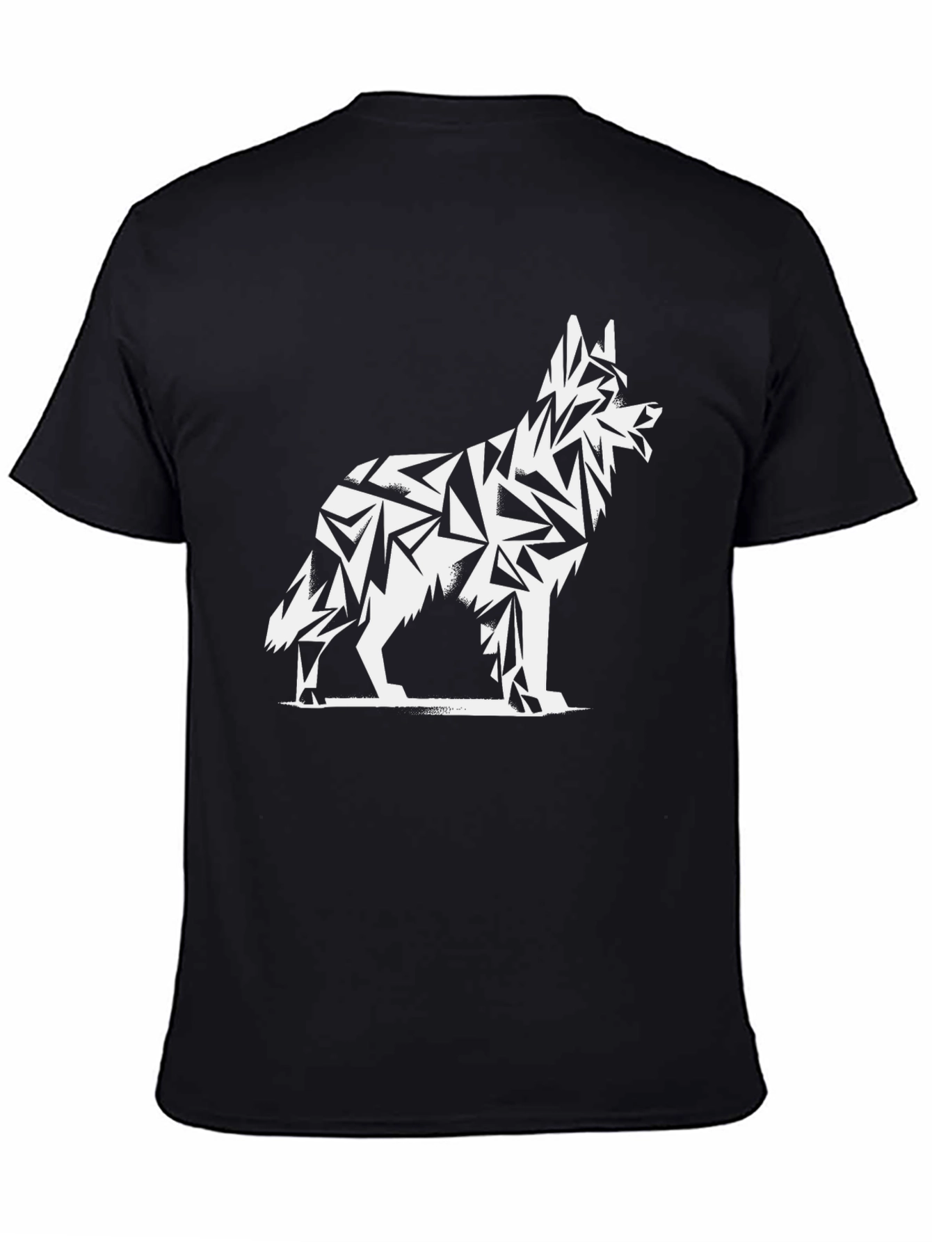 Geometric Dog Graphic Tee - Modern Style