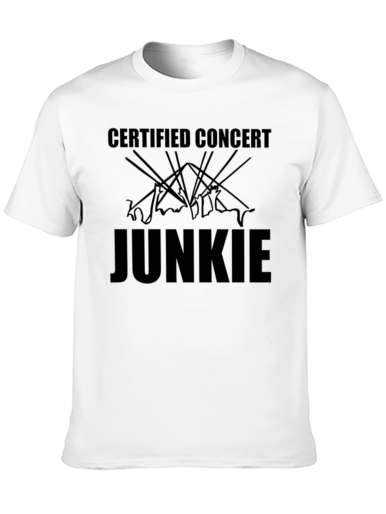 Certified Concert Junkie Graphic T-Shirt - Black