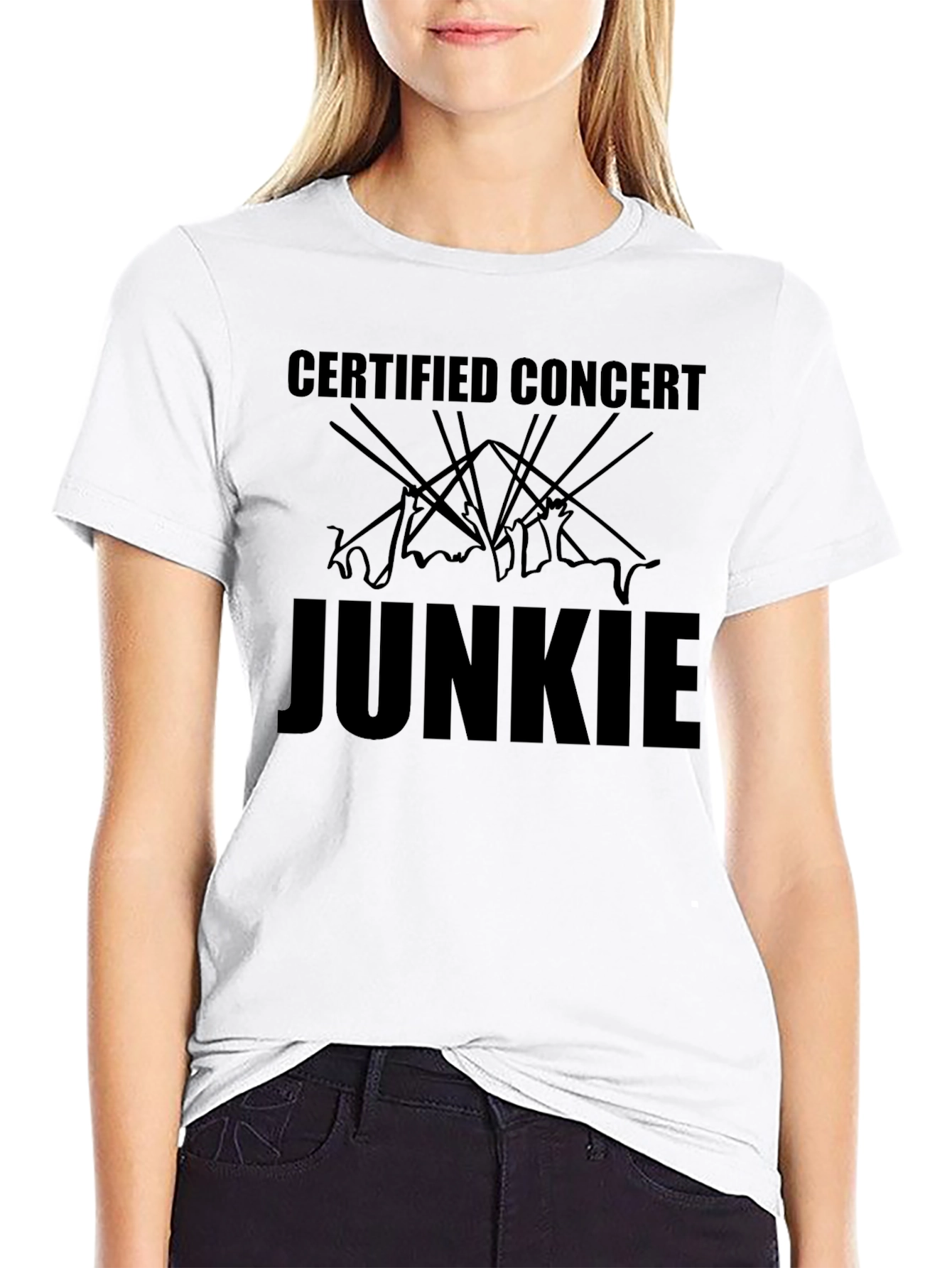 Certified Concert Junkie Graphic T-Shirt - Black