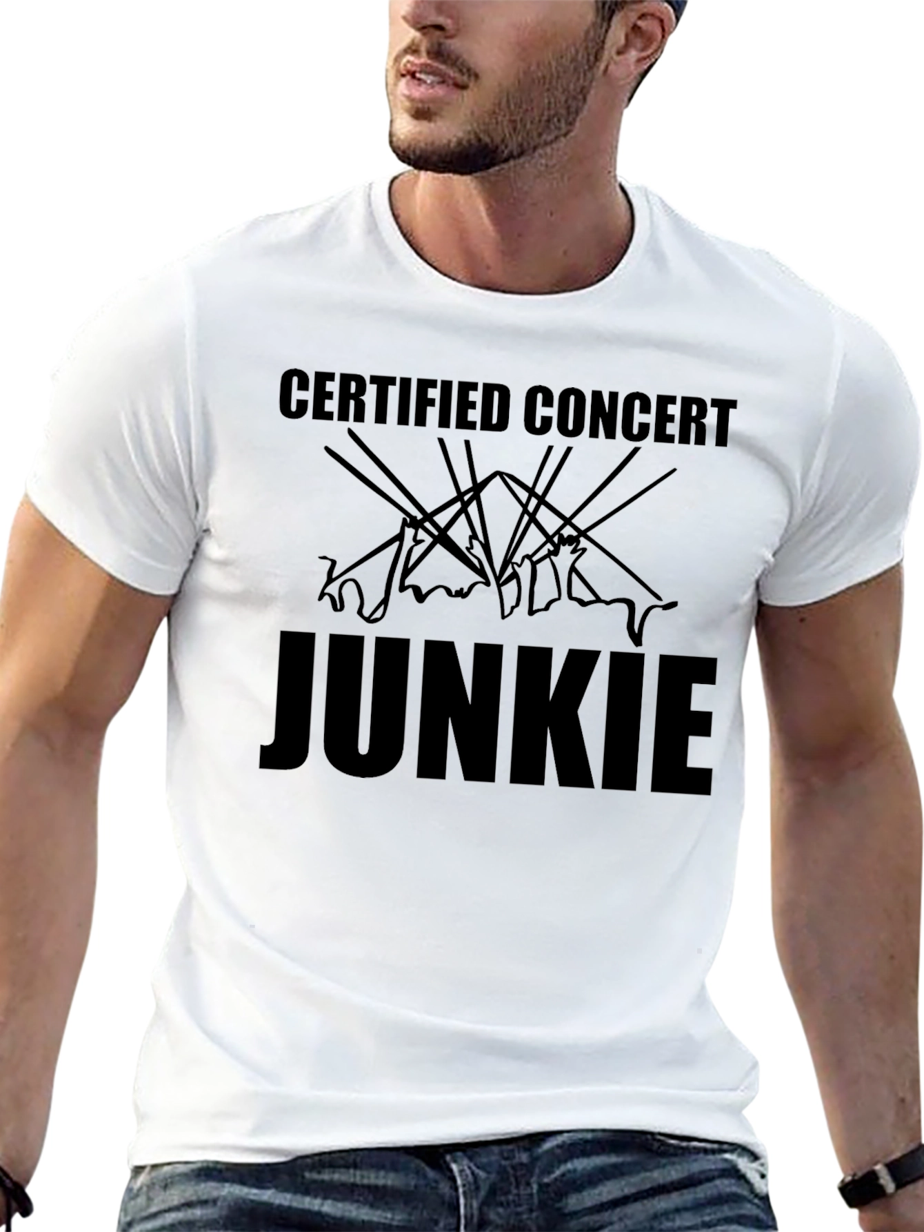 Certified Concert Junkie Graphic T-Shirt - Black