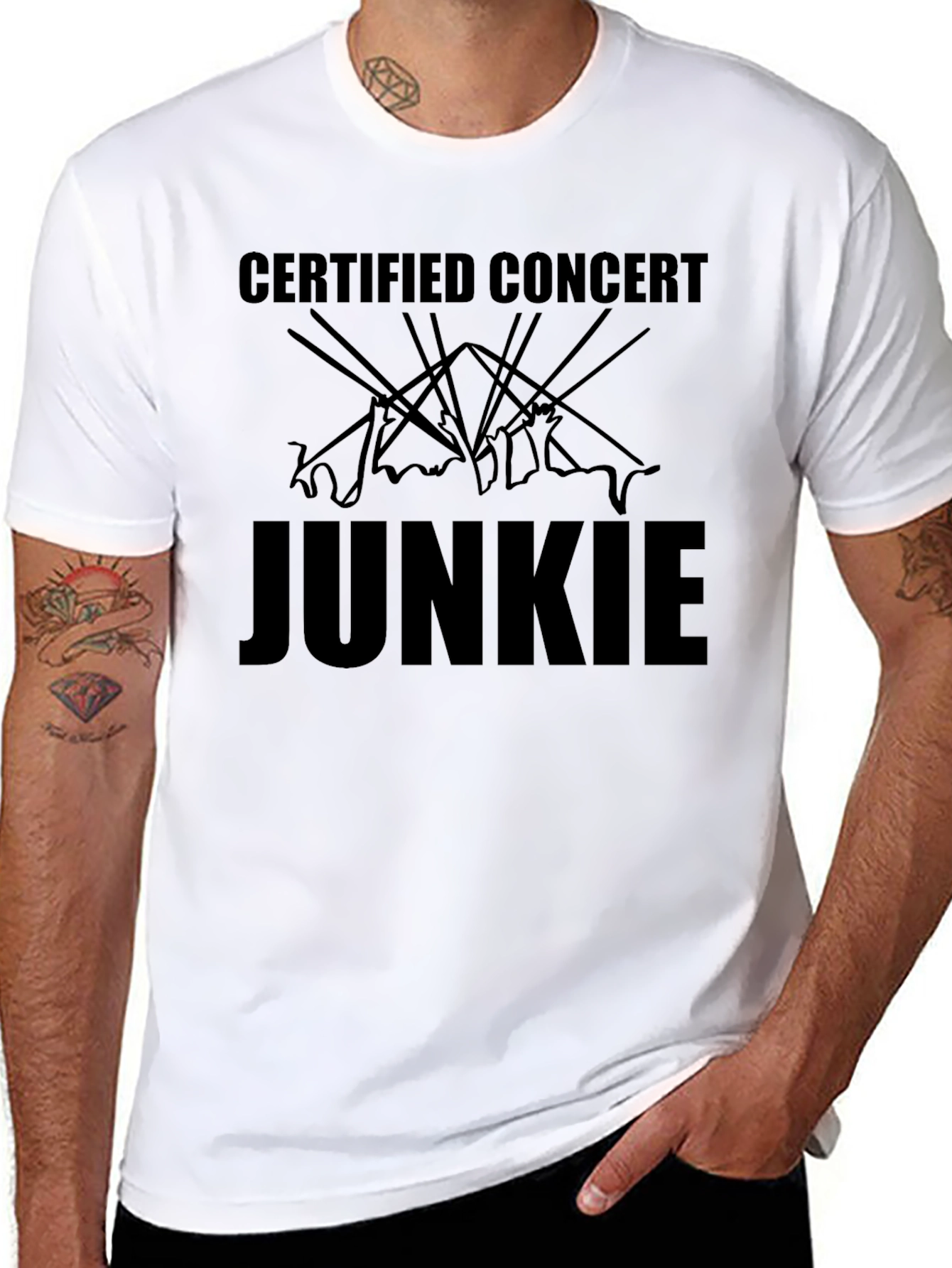 Certified Concert Junkie Graphic T-Shirt - Black