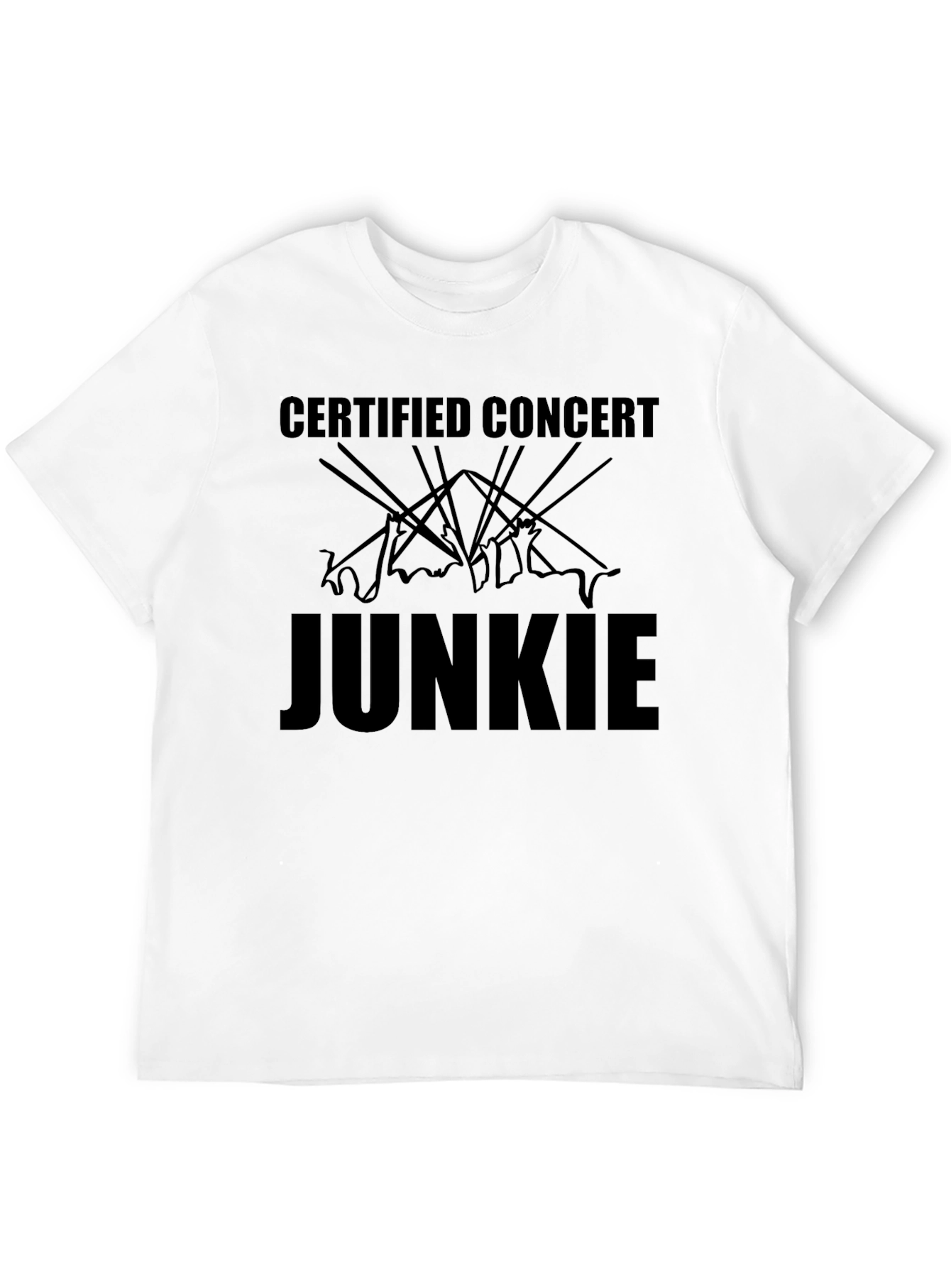 Certified Concert Junkie Graphic T-Shirt - Black