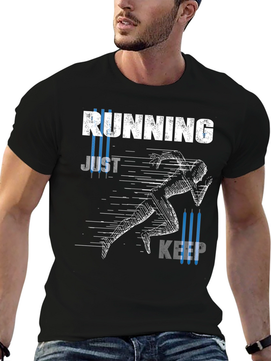 Running Just Keep Going T-Shirt Black
