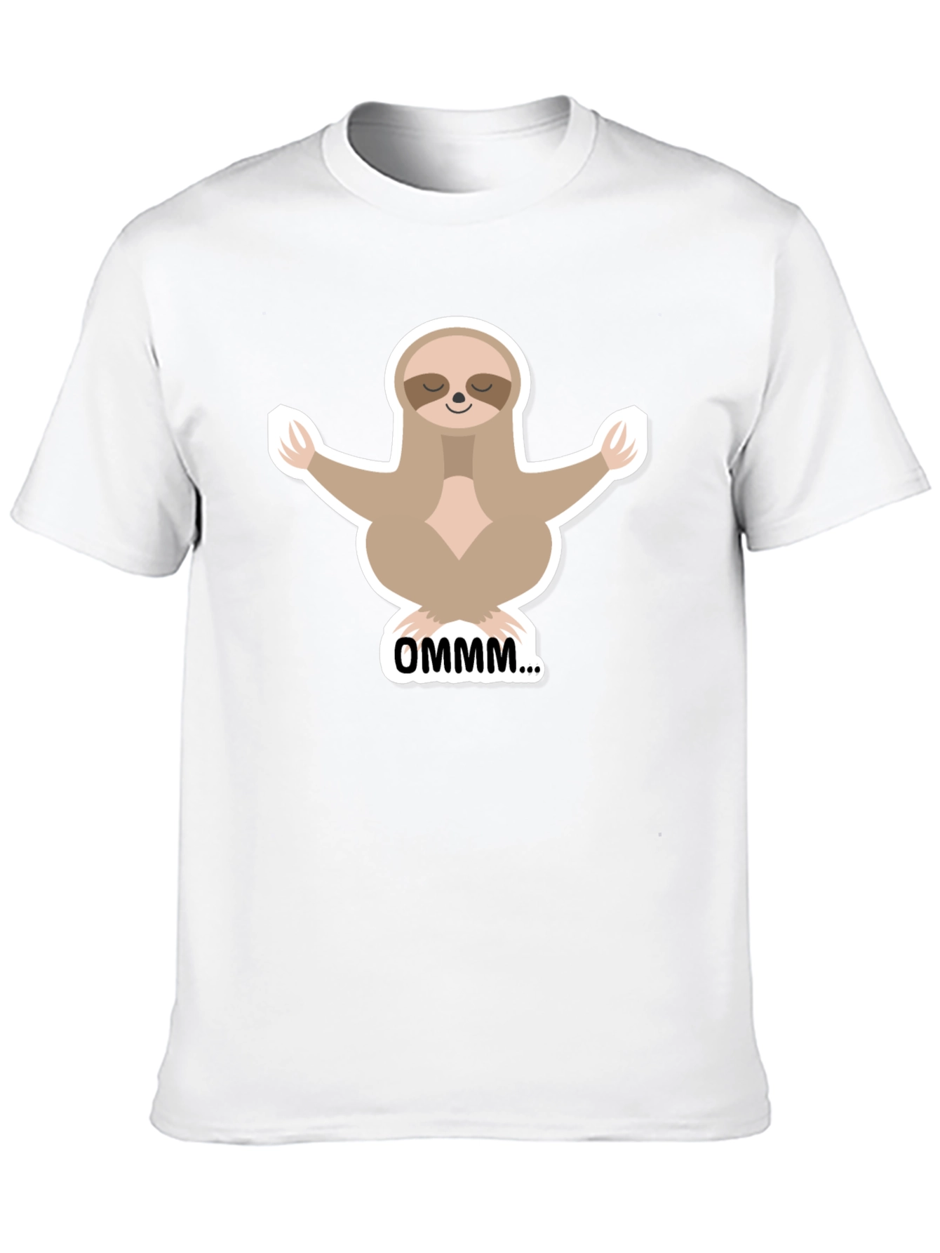 Meditating Sloth Graphic T-Shirt - Relaxed Fit