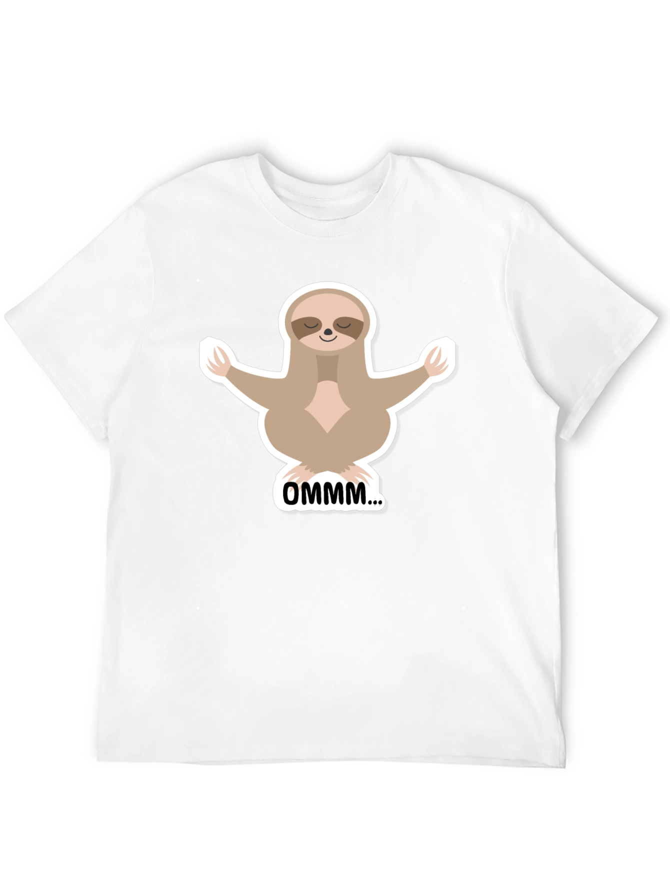 Meditating Sloth Graphic T-Shirt - Relaxed Fit