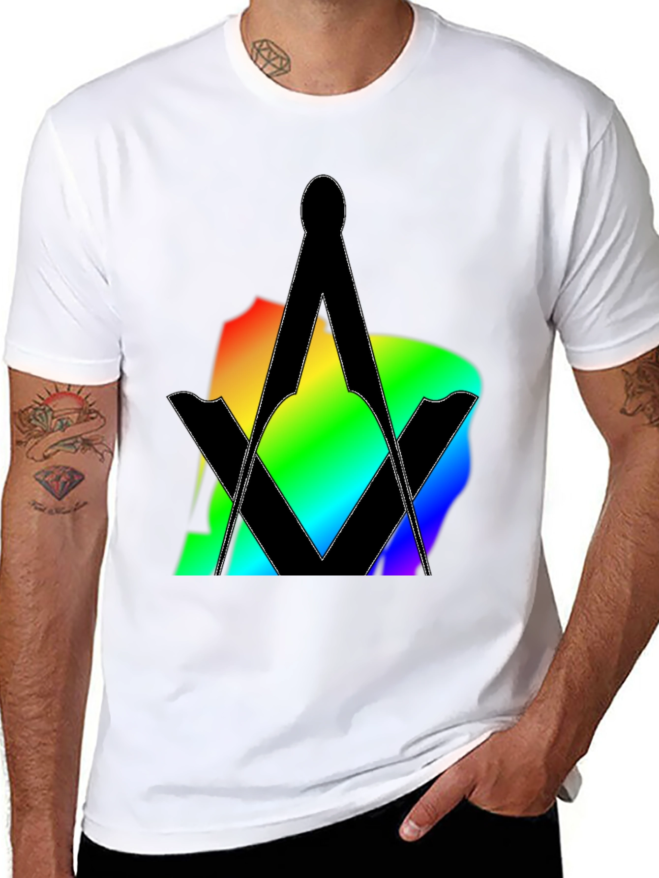 Rainbow Masonic Symbol T-Shirt