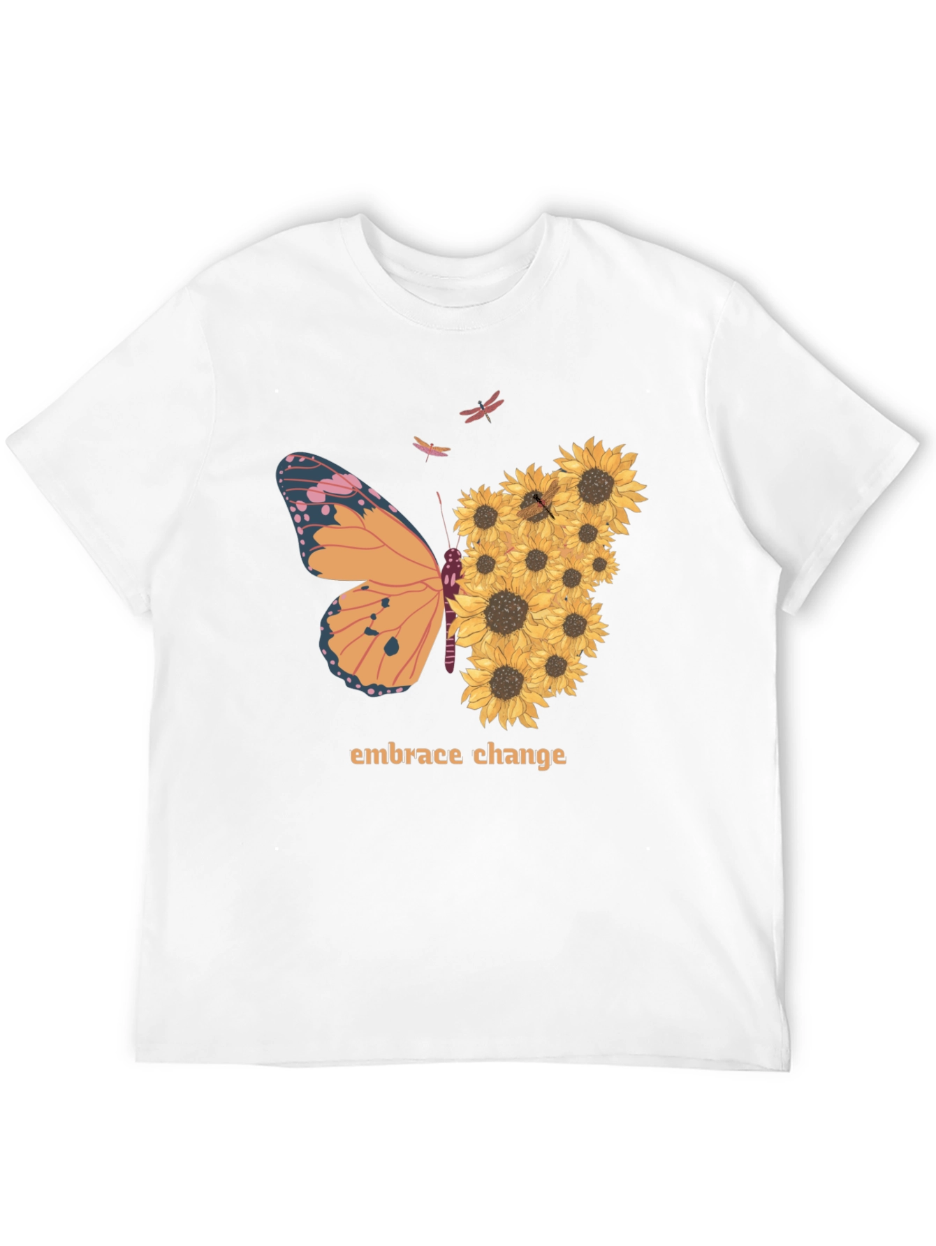 Embrace Change Sunflower Butterfly T-Shirt