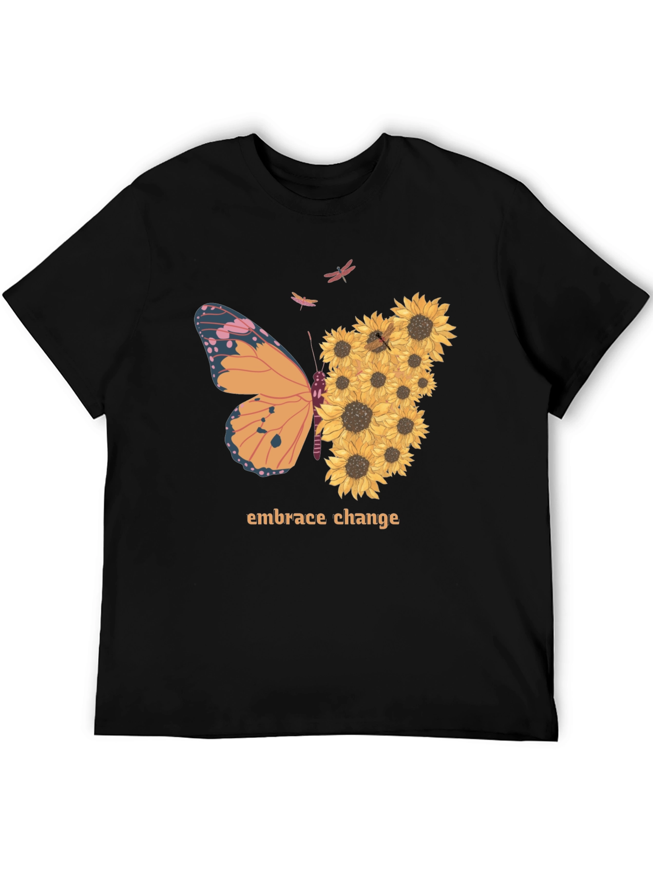 Embrace Change Sunflower Butterfly T-Shirt