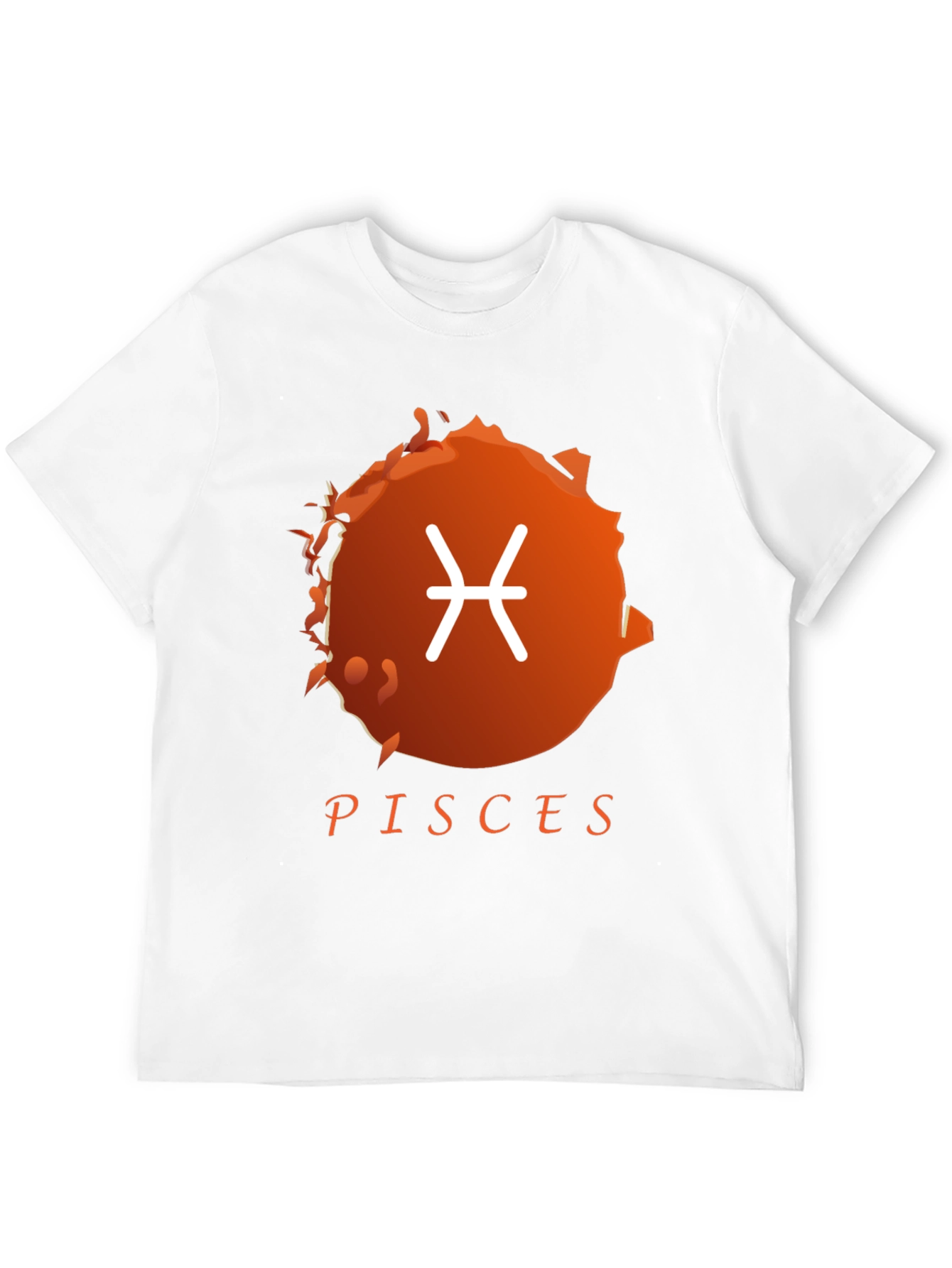 Pisces Zodiac Sign Graphic T-Shirt - Black