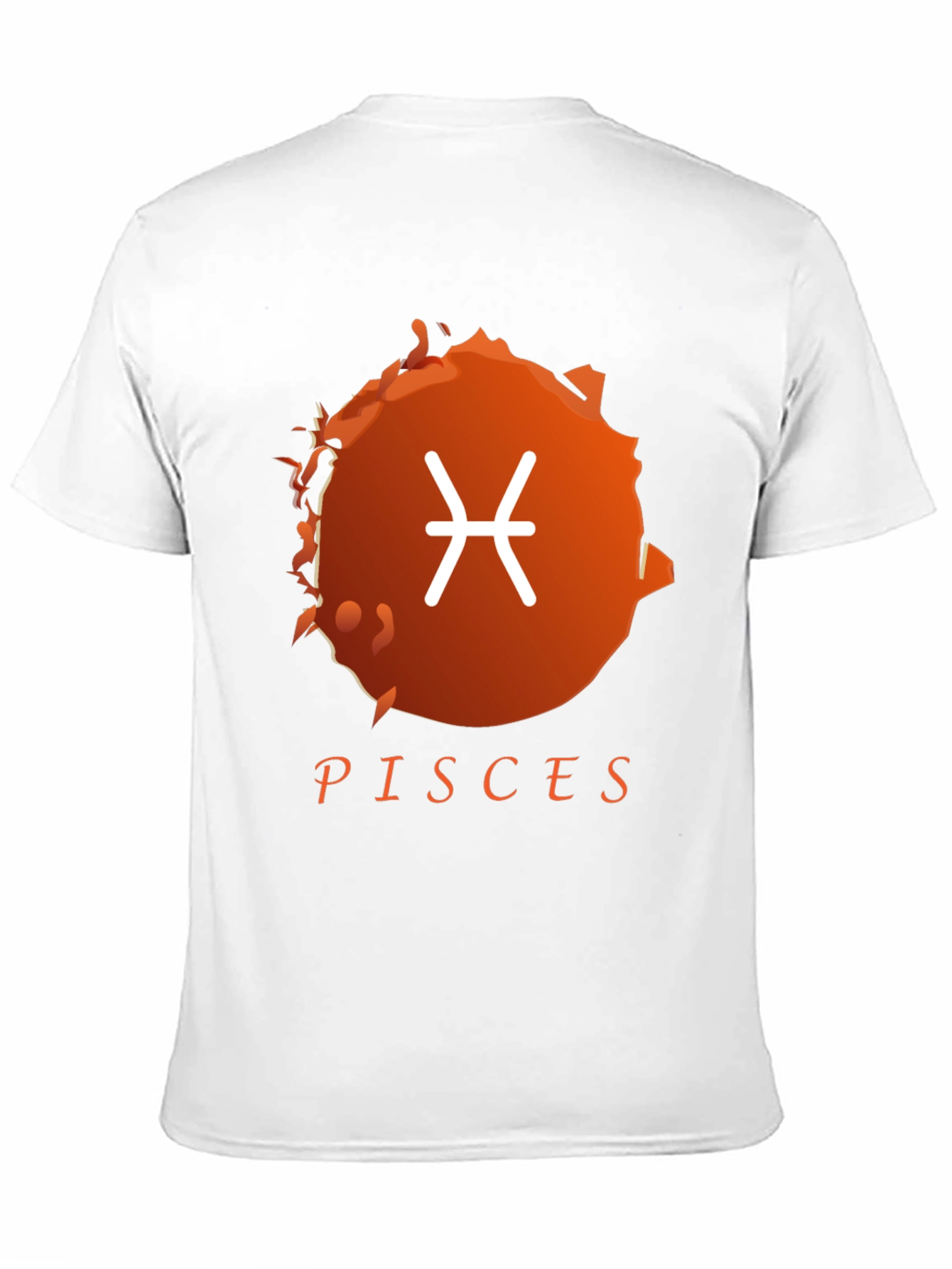 Pisces Zodiac Sign Graphic T-Shirt - Black
