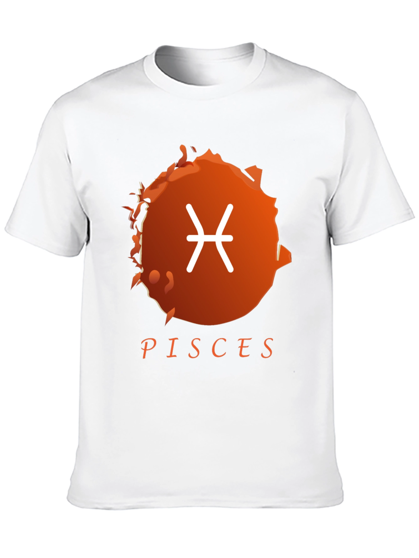 Pisces Zodiac Sign Graphic T-Shirt - Black