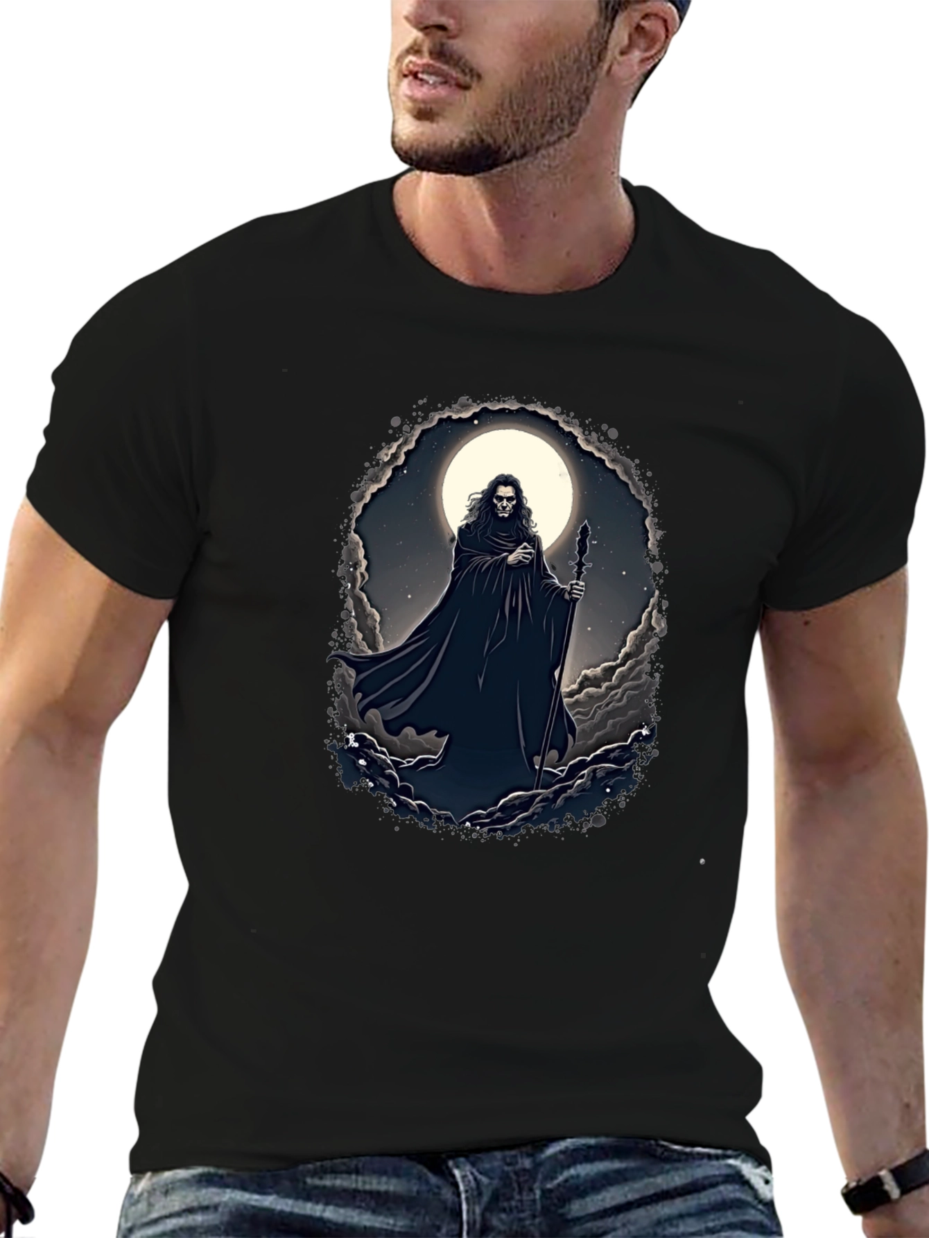 Wizard Moon T-Shirt - Gothic Fantasy Tee