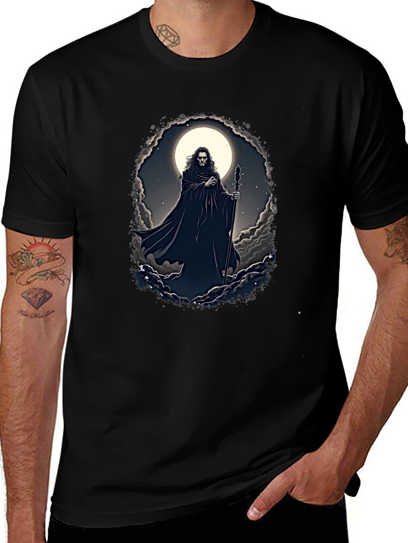 Wizard Moon T-Shirt - Gothic Fantasy Tee