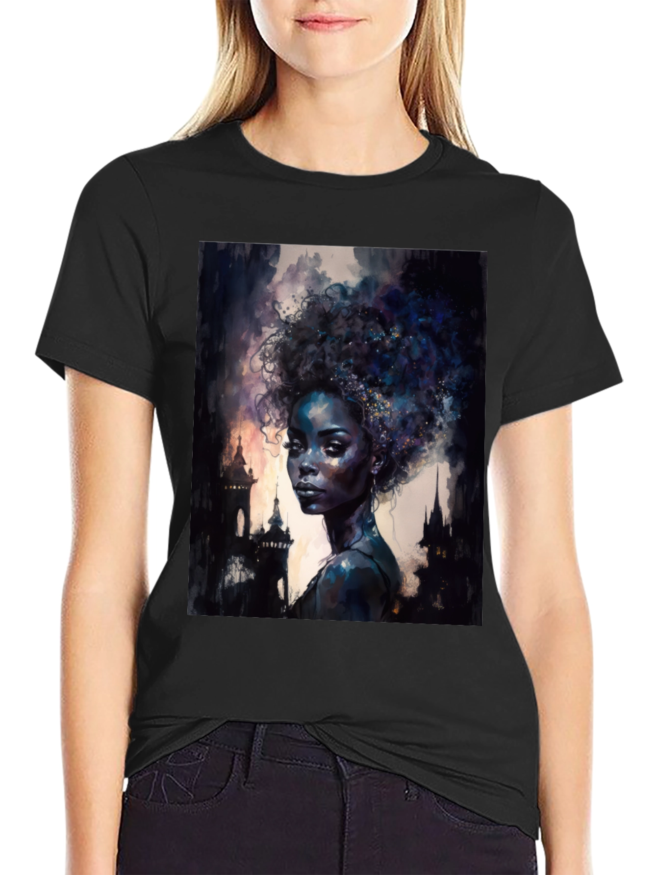 Afro Art Black T-Shirt