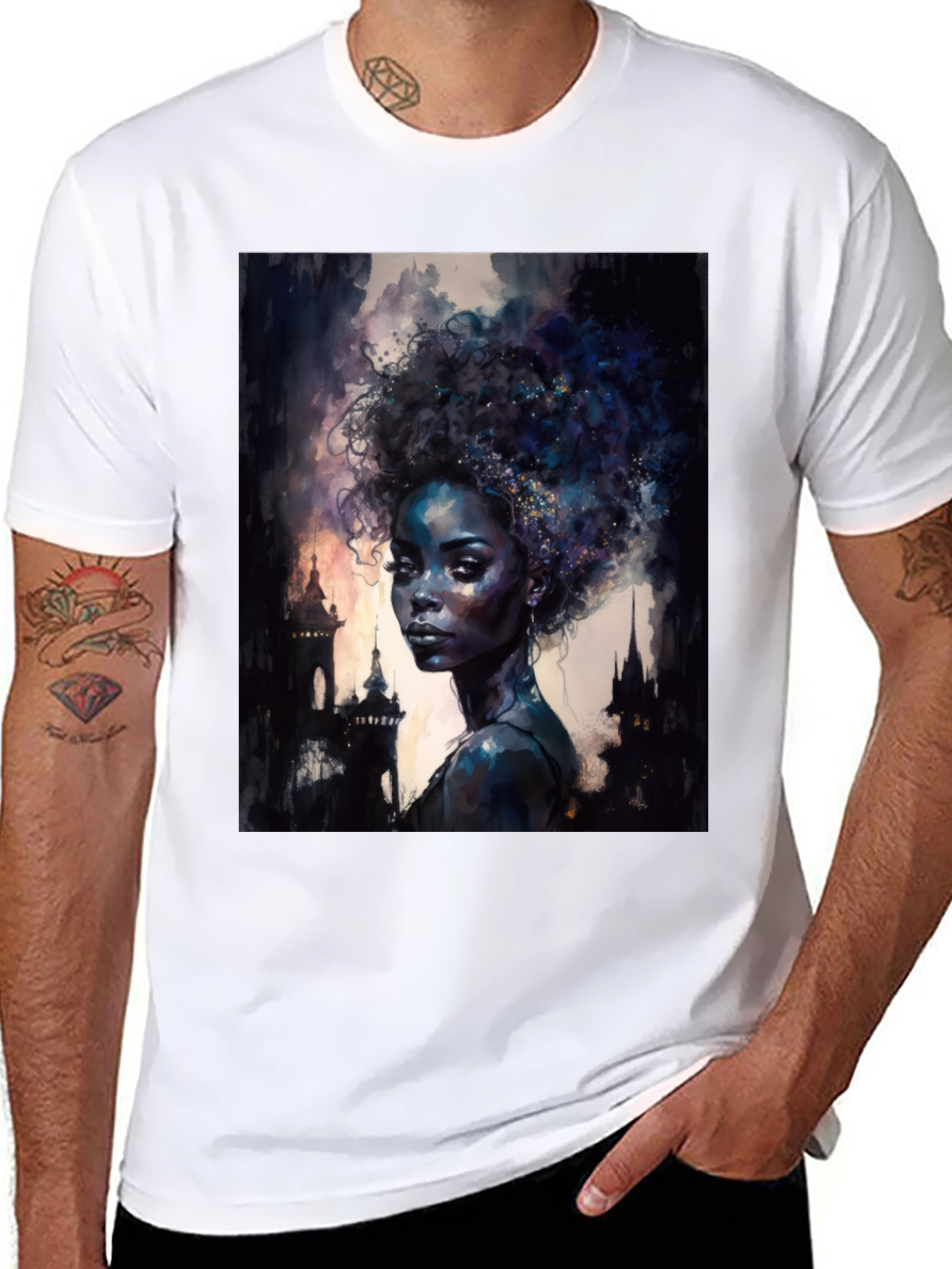 Afro Art Black T-Shirt