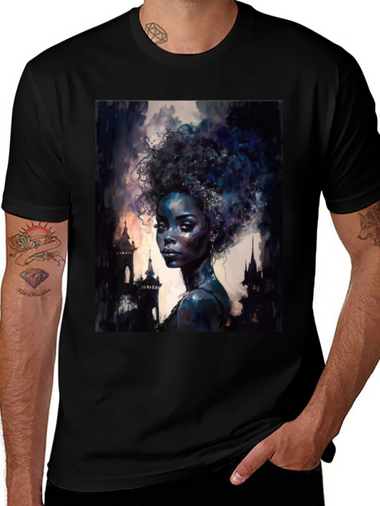 Afro Art Black T-Shirt