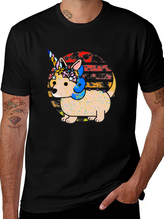 Unicorn Dog T-Shirt - Novelty Graphic Tee