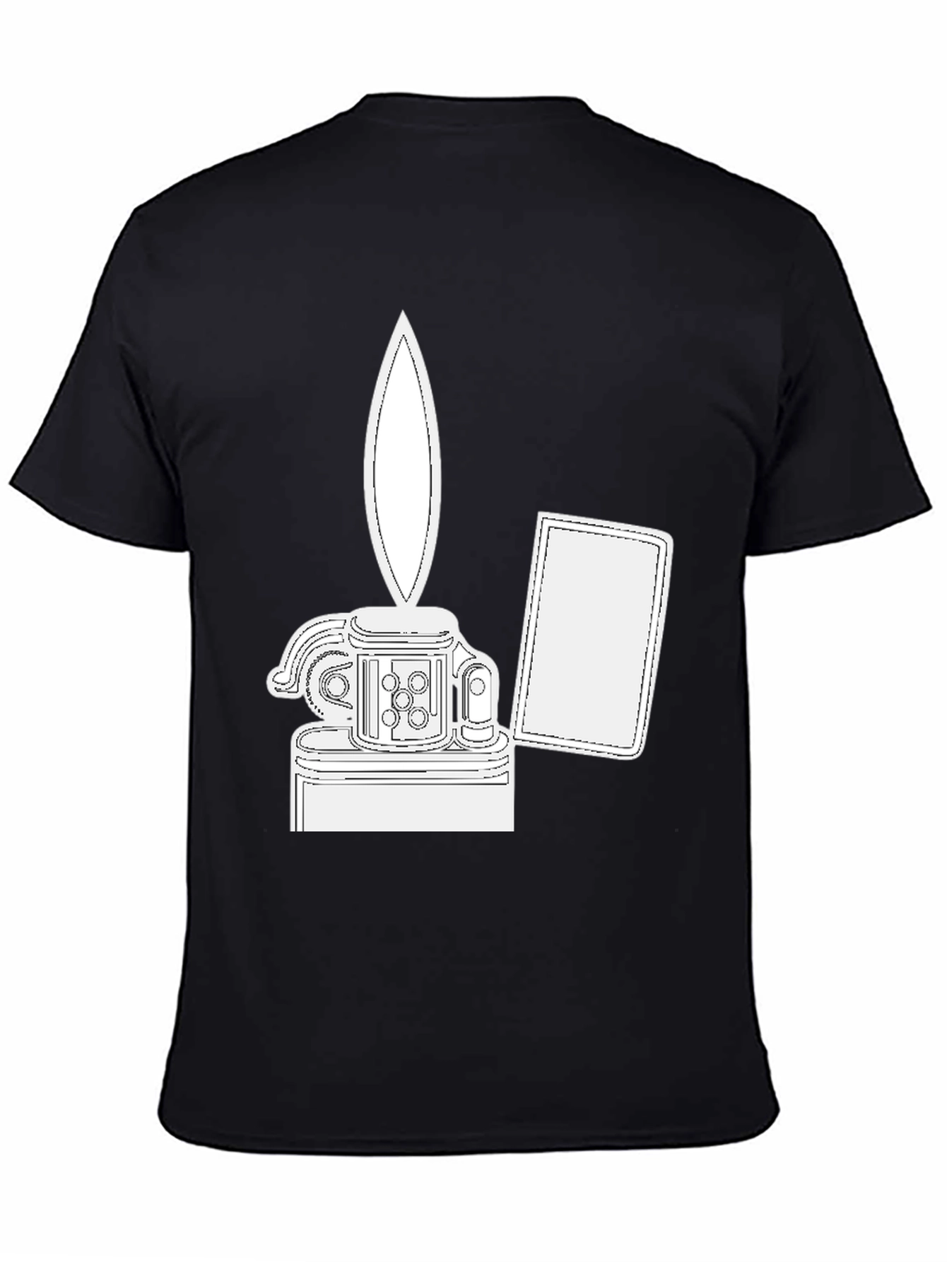 Black Graphic Tee - Lighter Design
