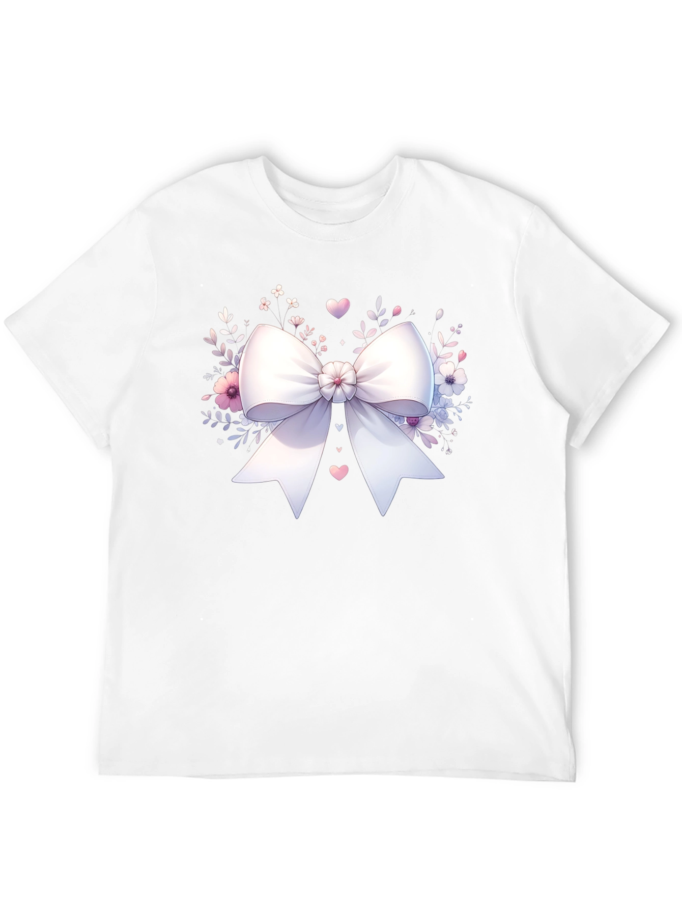 Bow & Floral Black T-Shirt