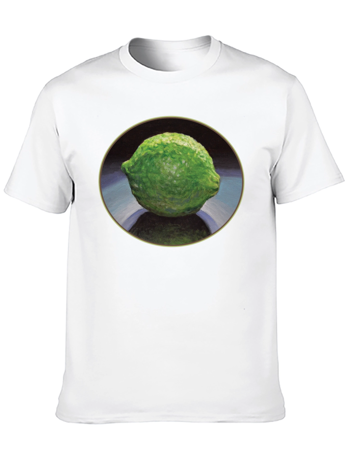 Lime Still Life Black T-Shirt