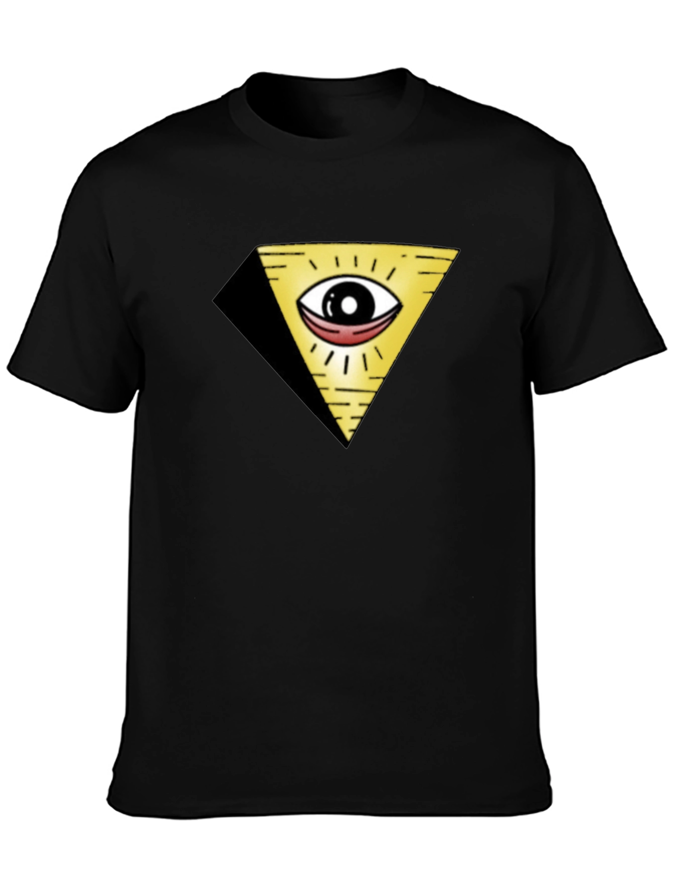 Illuminati Eye Pyramid Graphic Black T-Shirt