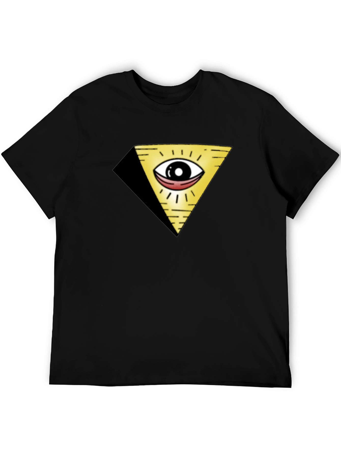 Illuminati Eye Pyramid Graphic Black T-Shirt