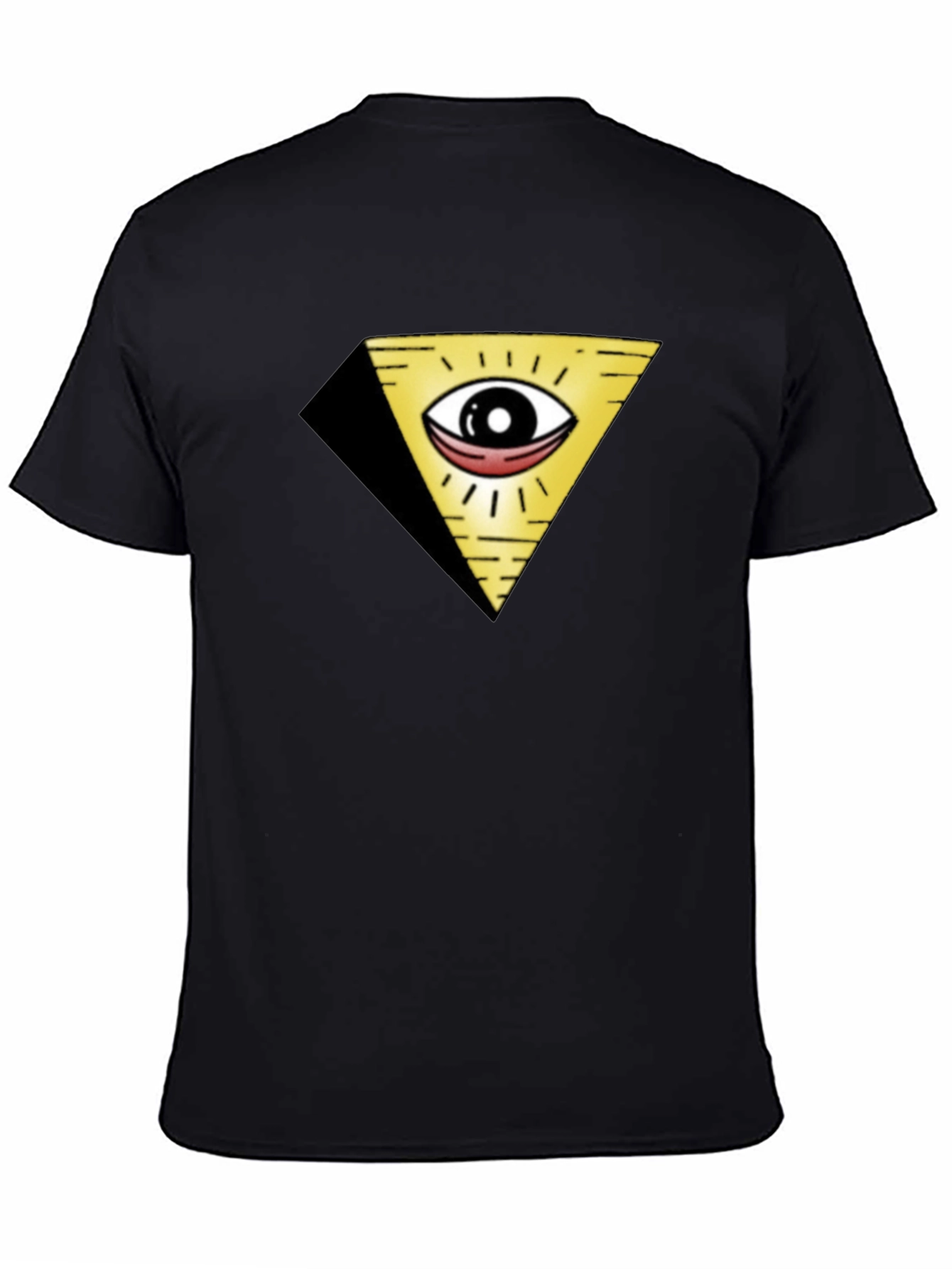 Illuminati Eye Pyramid Graphic Black T-Shirt