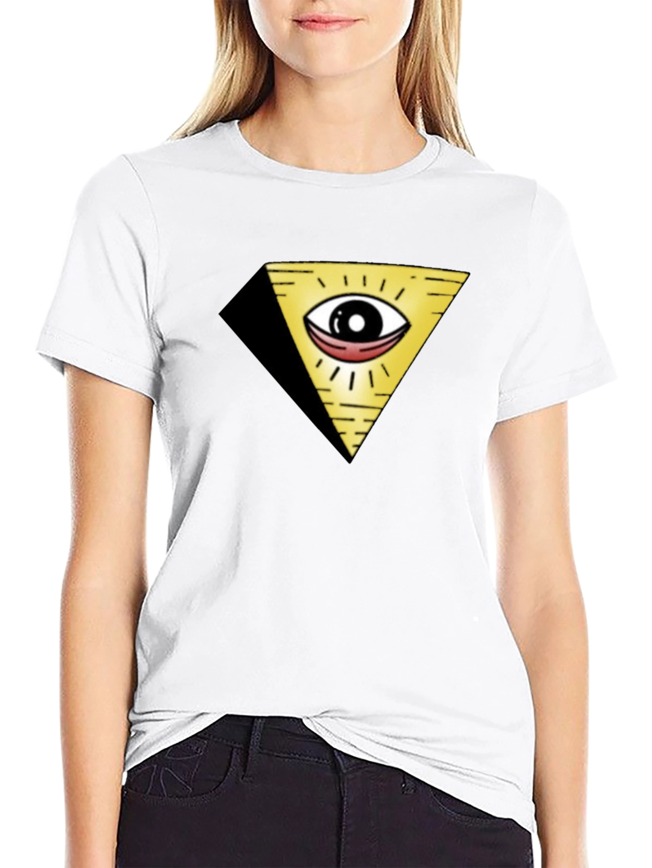 Illuminati Eye Pyramid Graphic Black T-Shirt