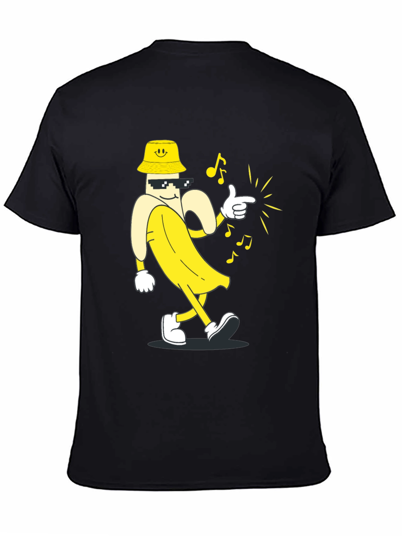 Cool Banana T-Shirt - Black Cartoon Graphic