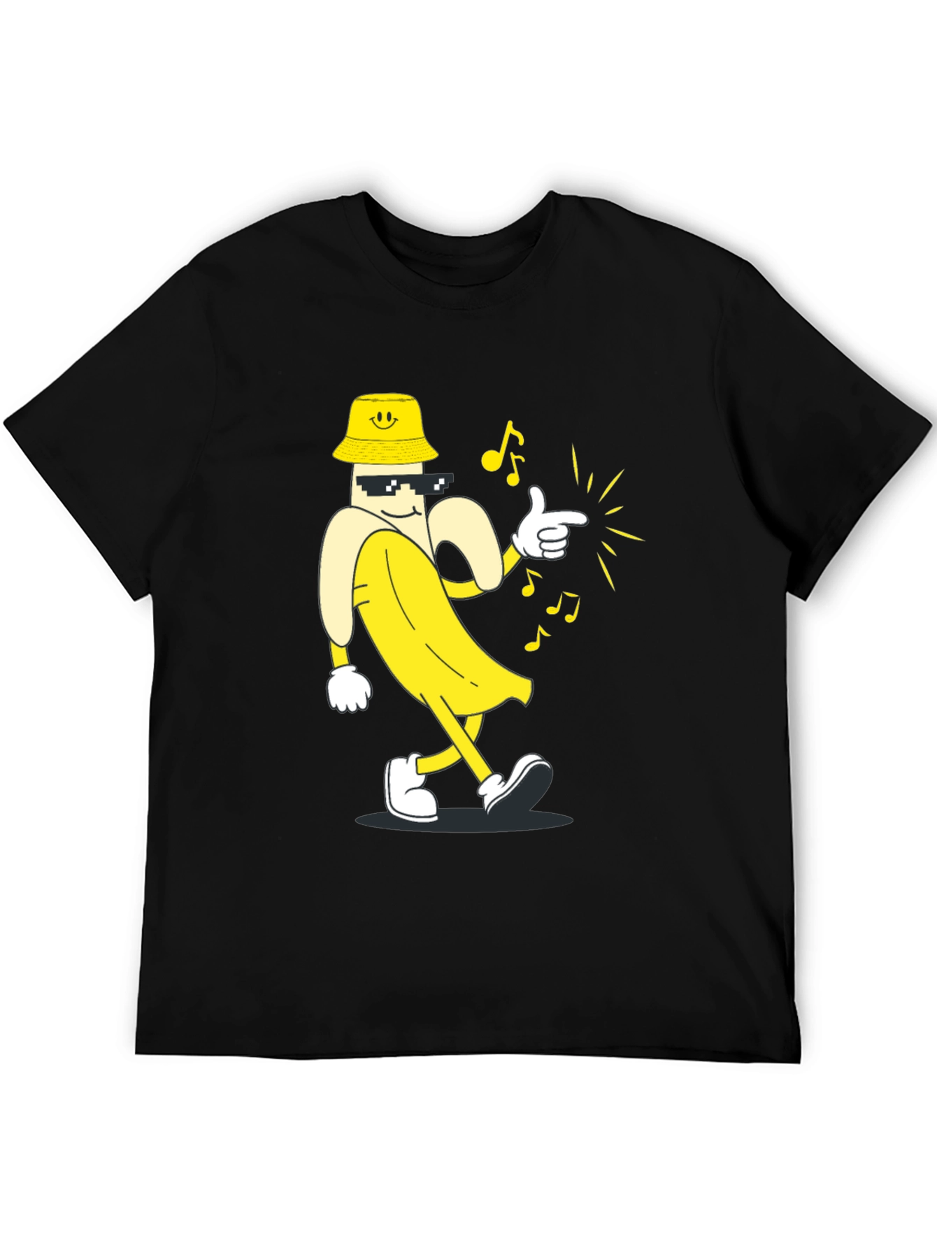 Cool Banana T-Shirt - Black Cartoon Graphic