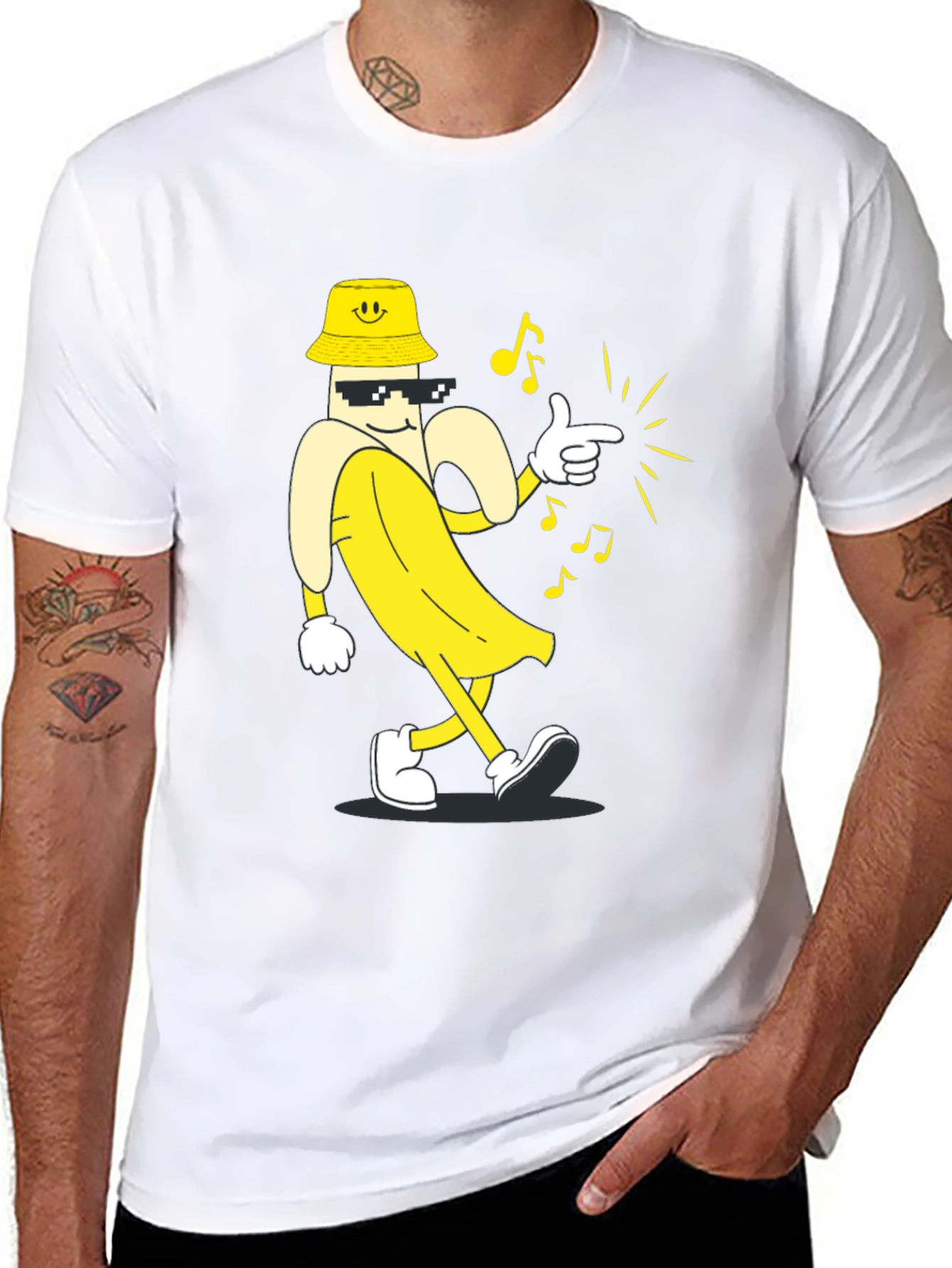 Cool Banana T-Shirt - Black Cartoon Graphic