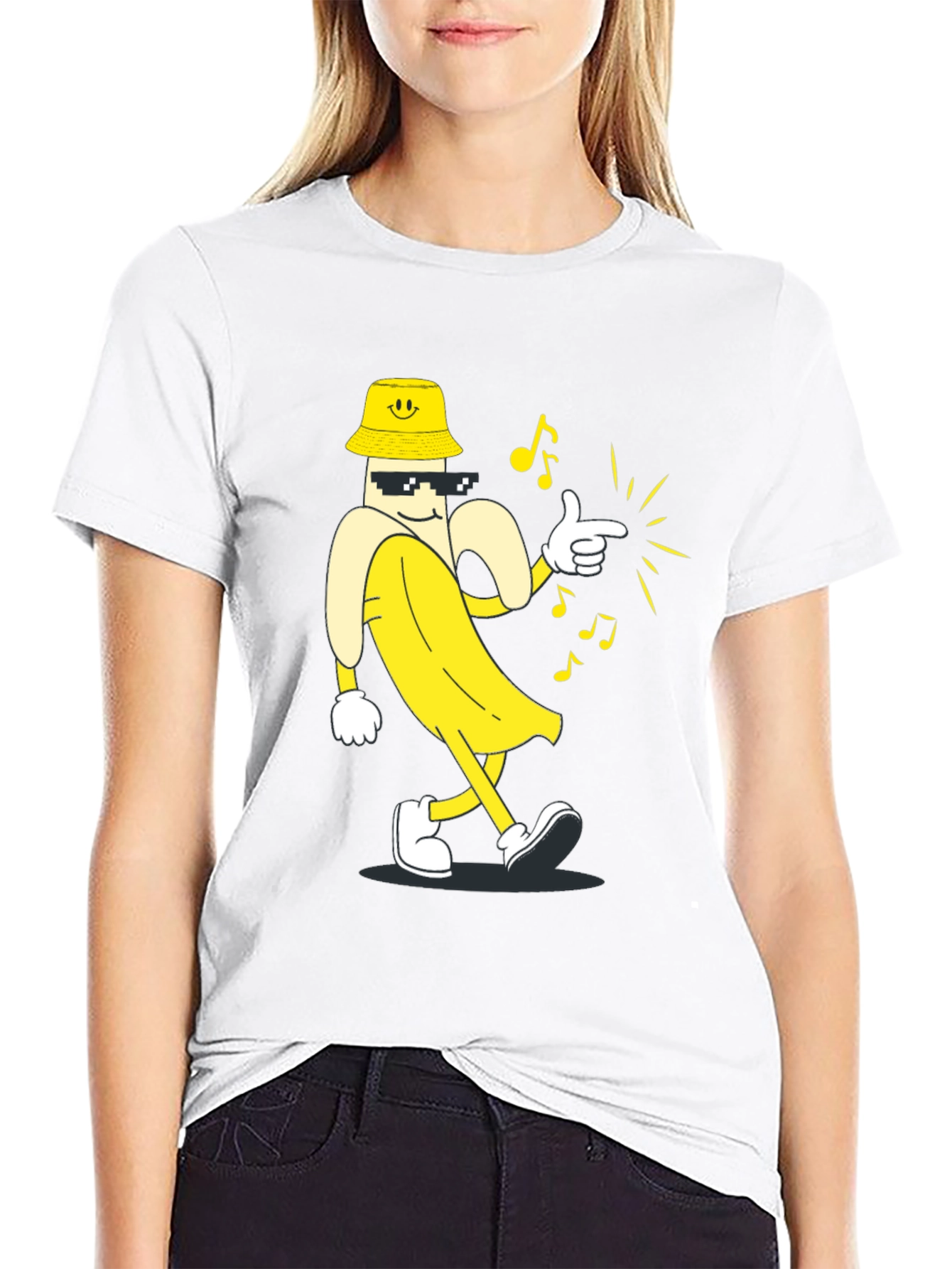 Cool Banana T-Shirt - Black Cartoon Graphic