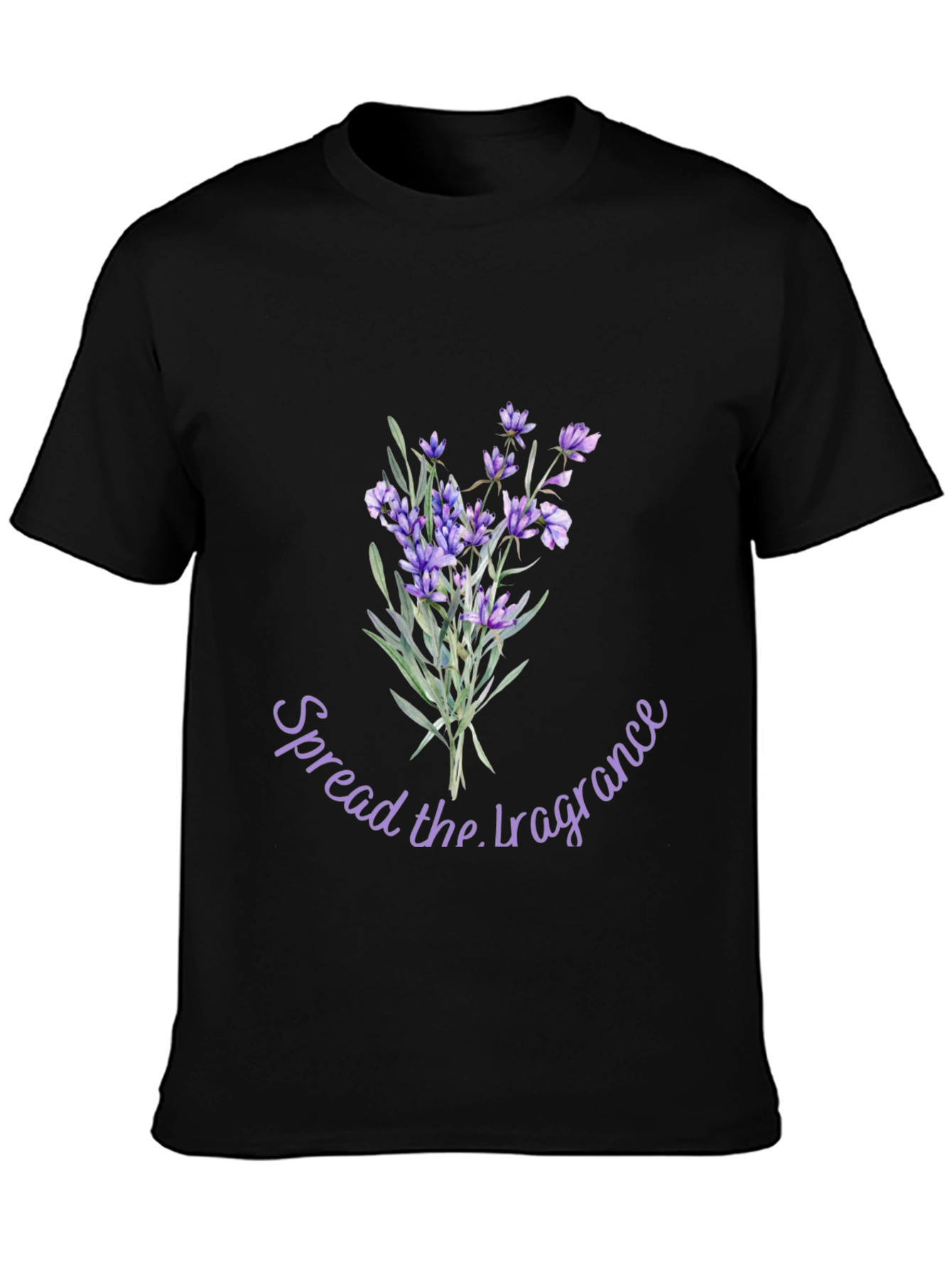 Floral Lavender Spread the Fragrance Graphic T-Shirt