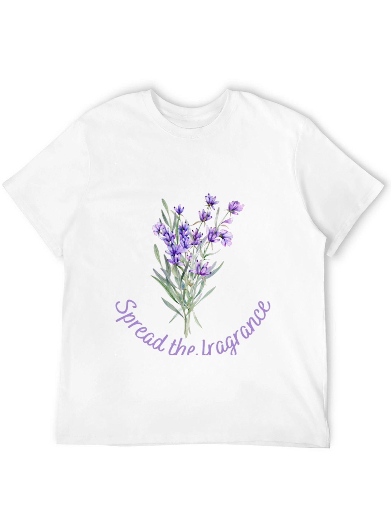 Floral Lavender Spread the Fragrance Graphic T-Shirt