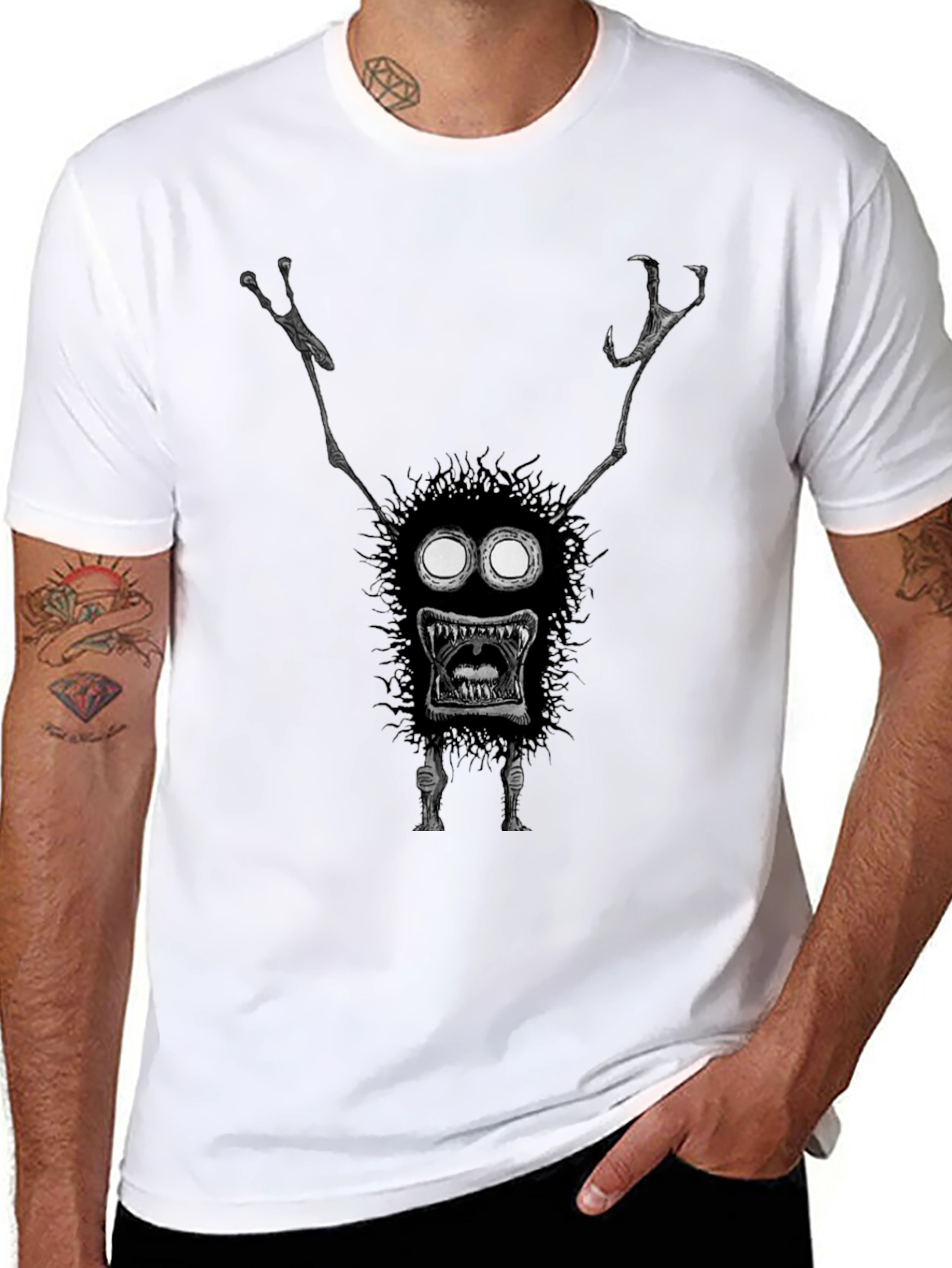 Monster Graphic Black T-Shirt