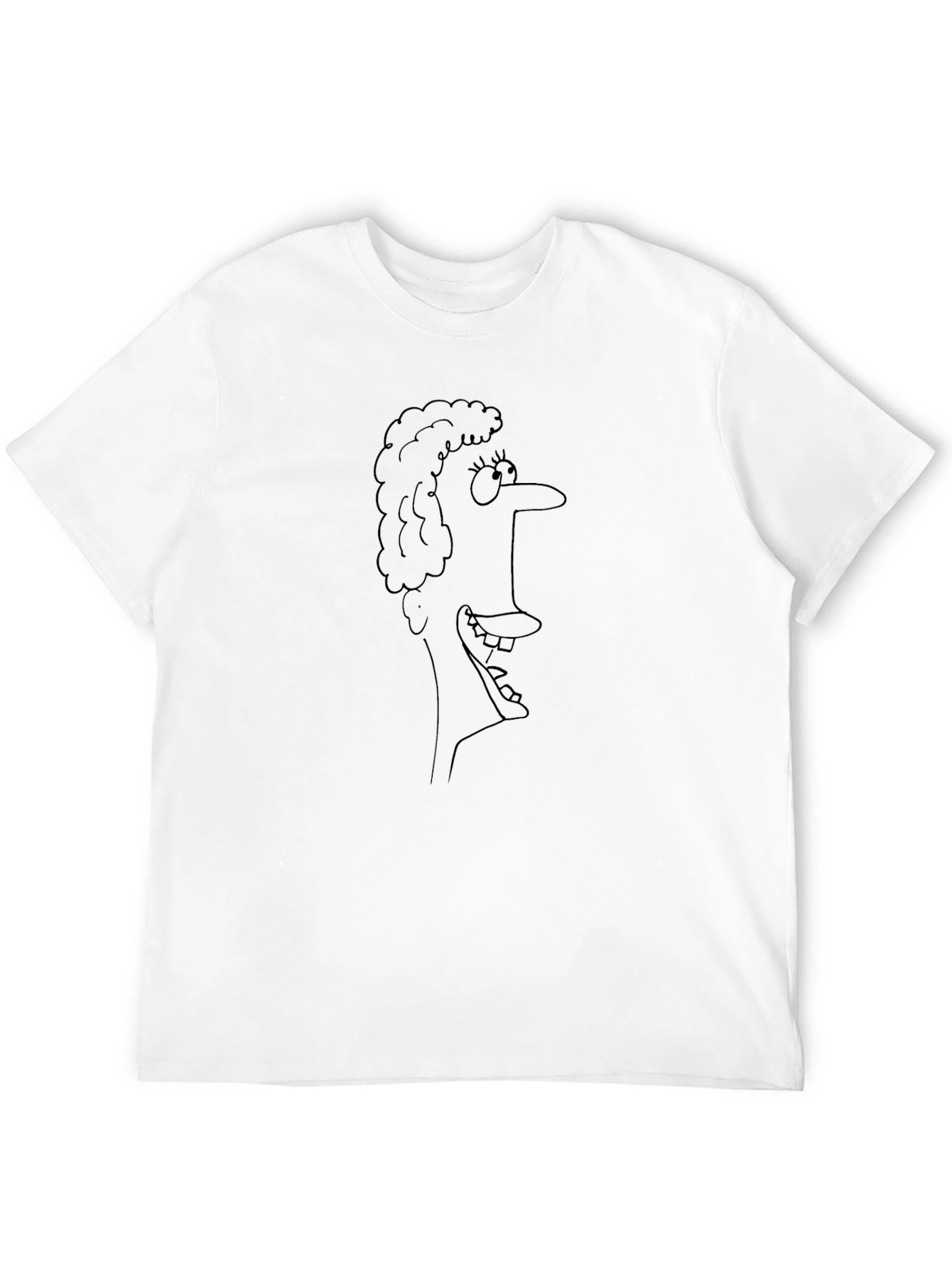 Cartoon Face Black T-Shirt