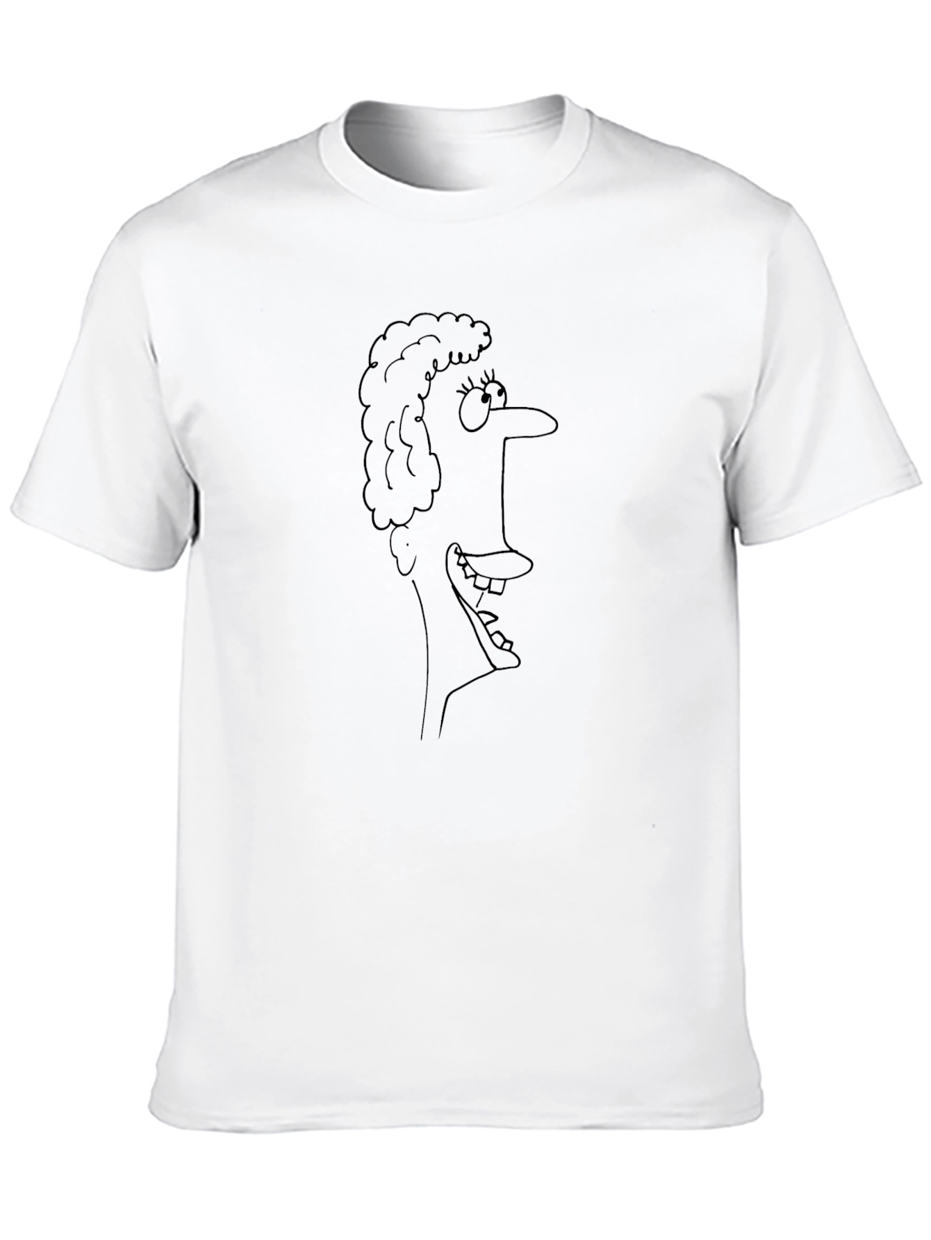 Cartoon Face Black T-Shirt
