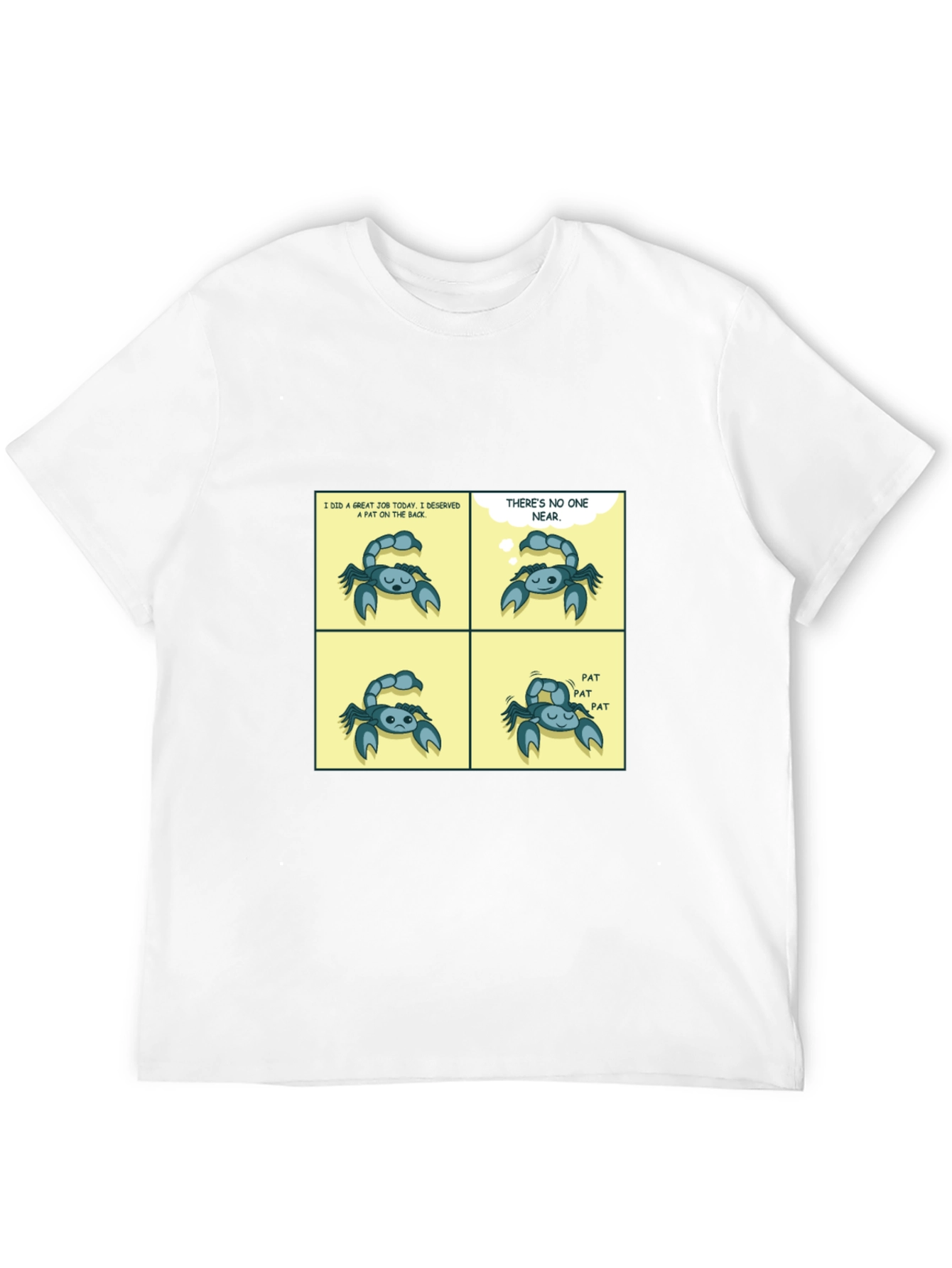 Funny Pat On The Back Comic Black T-Shirt