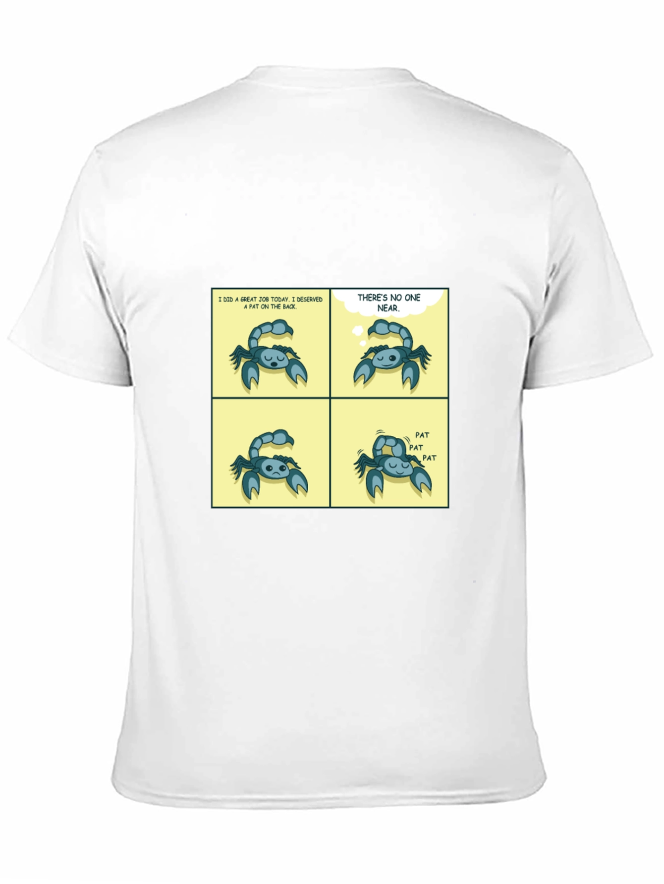 Funny Pat On The Back Comic Black T-Shirt