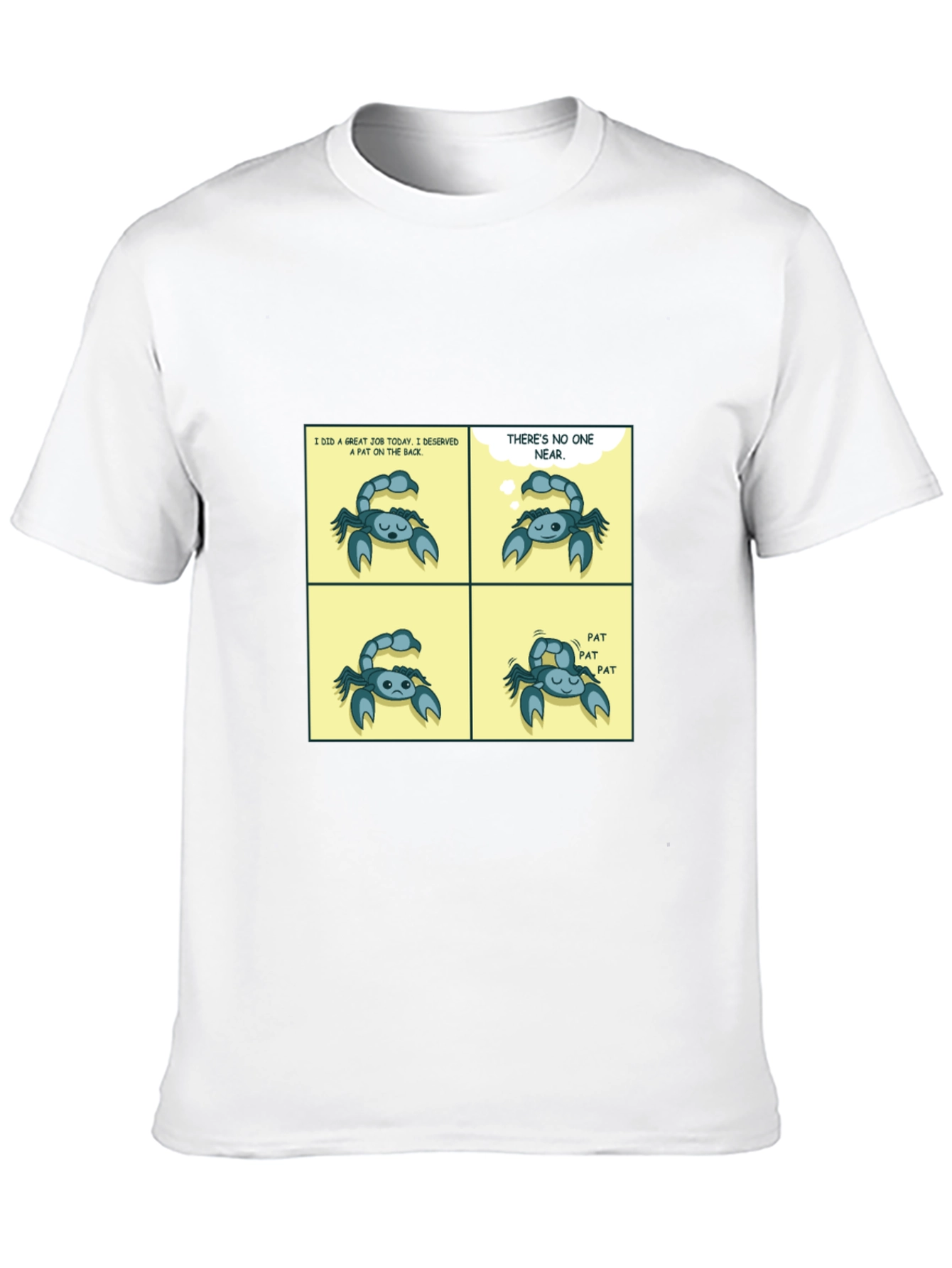 Funny Pat On The Back Comic Black T-Shirt